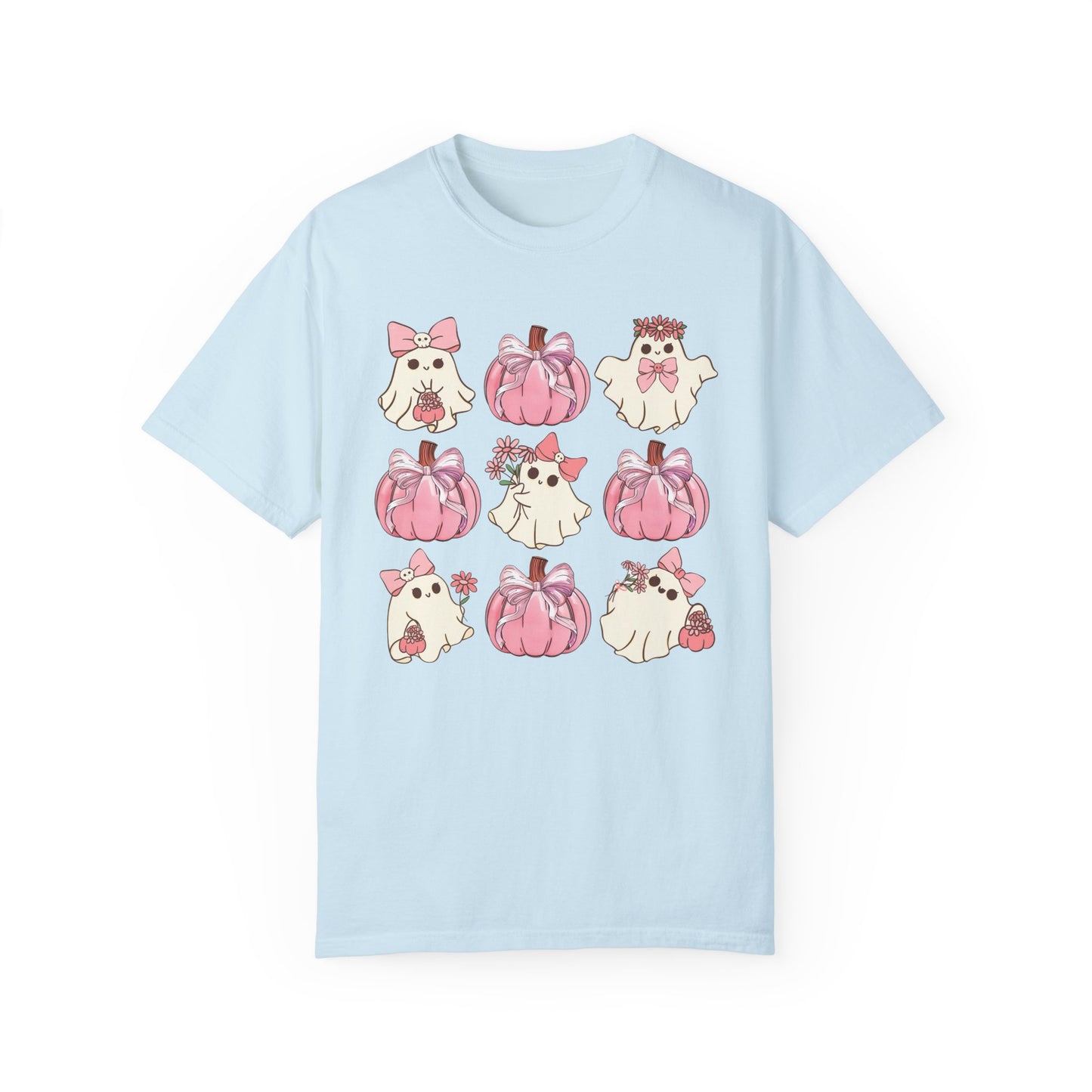Halloween Coquette Pink Pumpkin Shirt Chambray