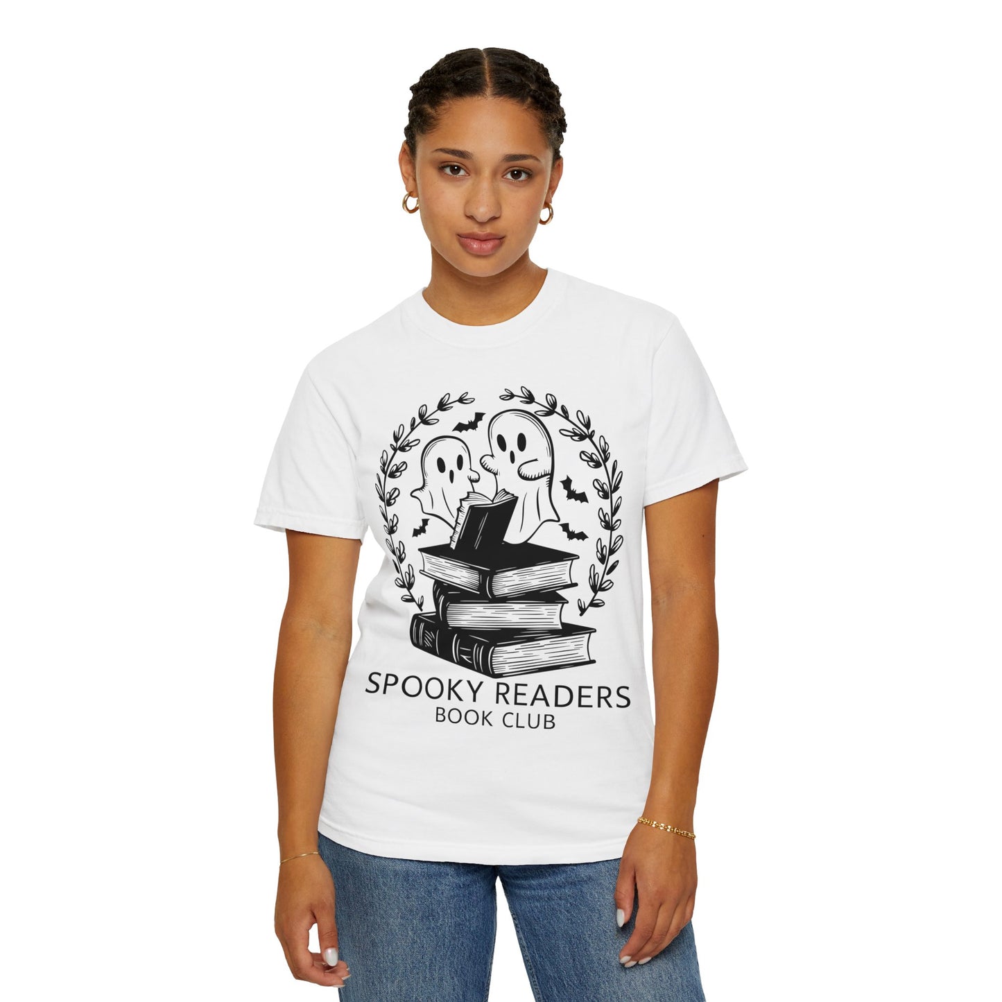 Comfort Colors Spooky Book Club Shirt, Book Ghost Shirt, Halloween Shirt