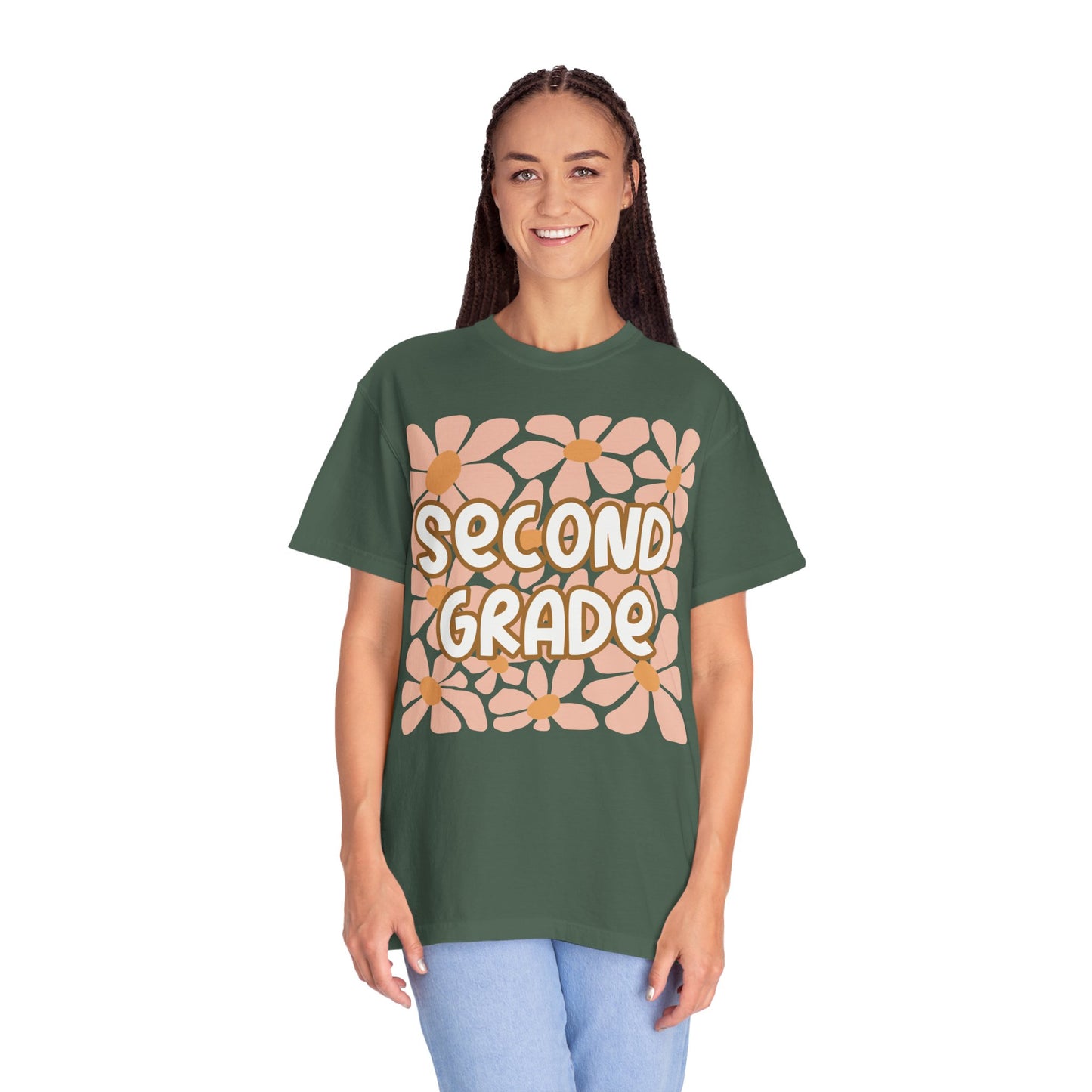 Floral Second Grade Teacher Back To School Shirt