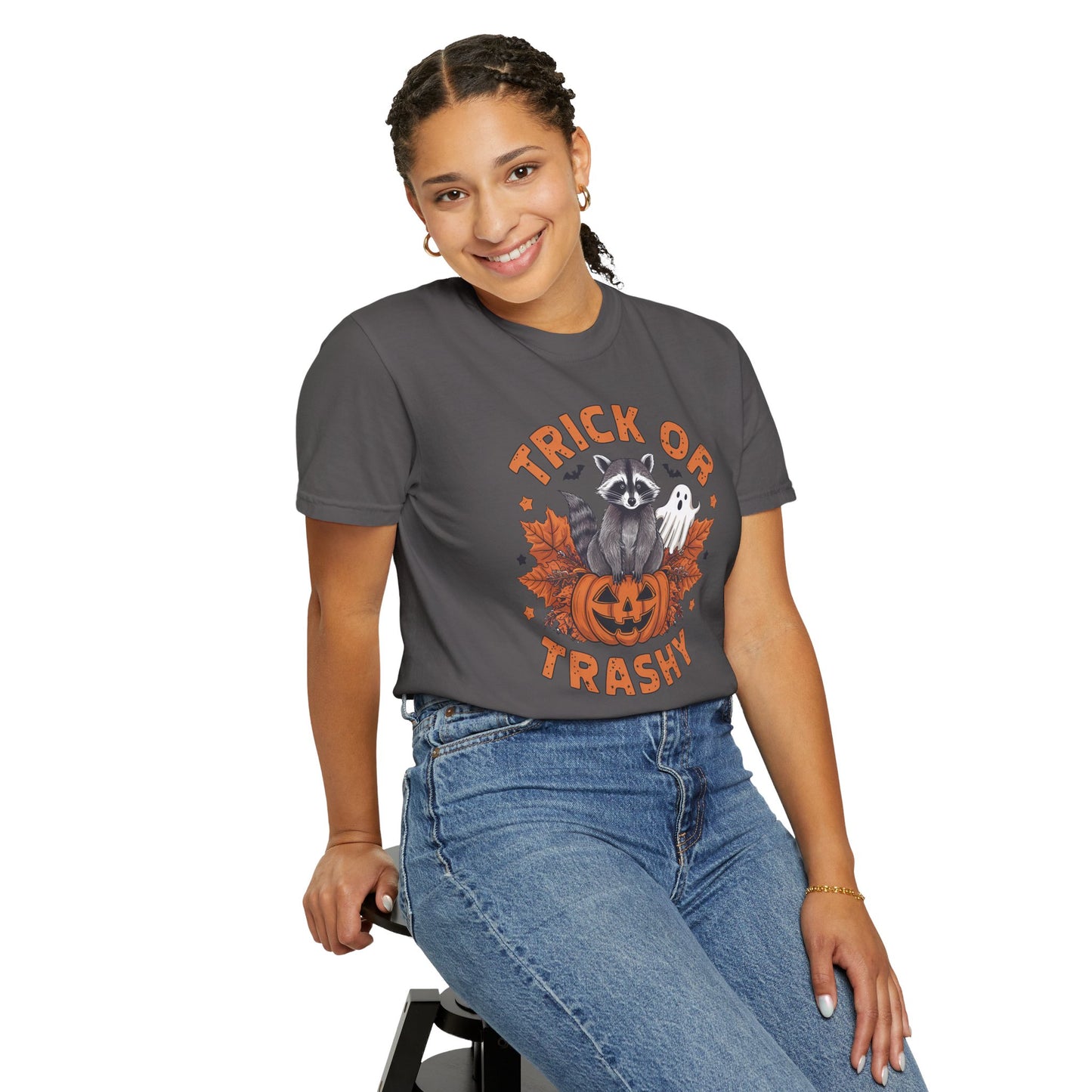 Trick or Trashy Shirt - Halloween Racoon Shirt