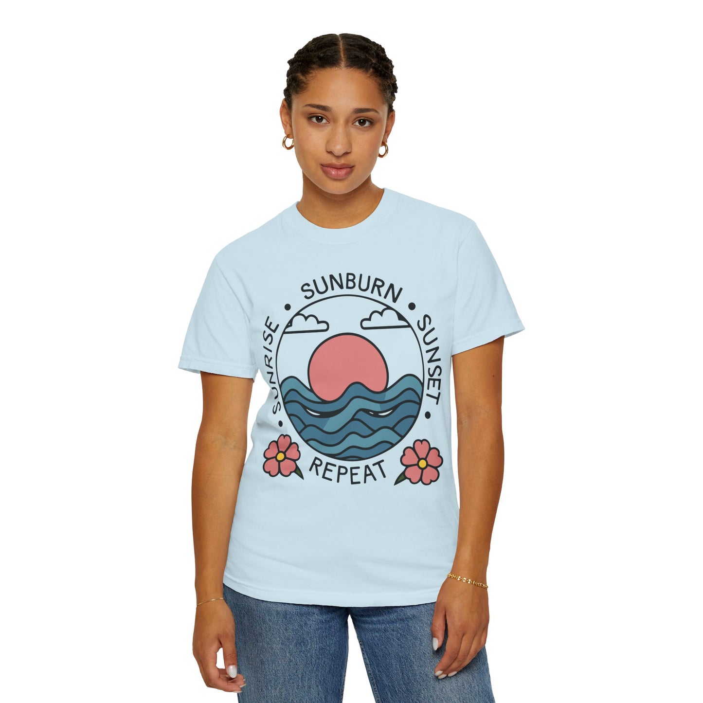 Retro Summer Shirt Sunrise Sunburn Sunset Repeat Shirt