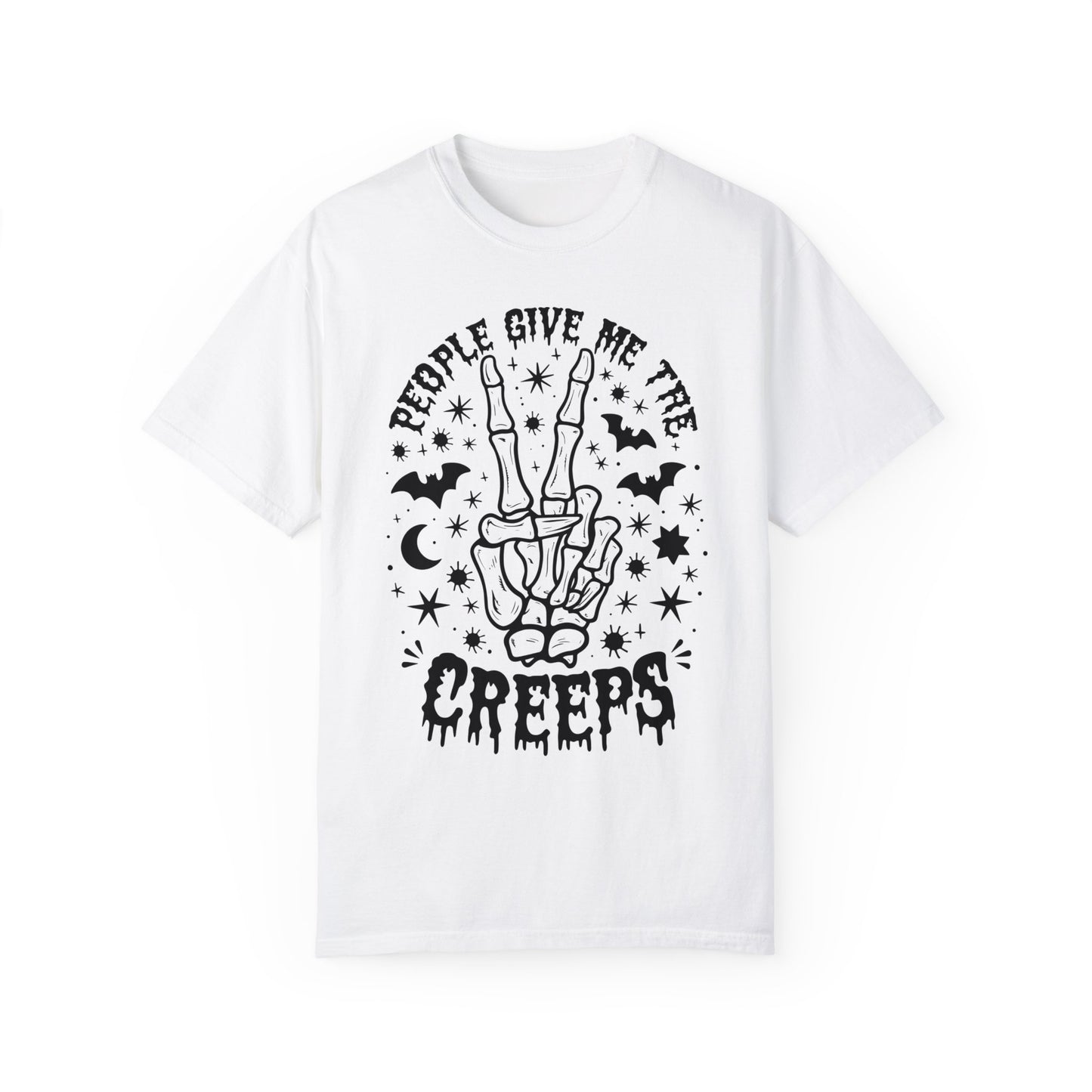 People Give Me The Creeps Halloween Horror Shirt White