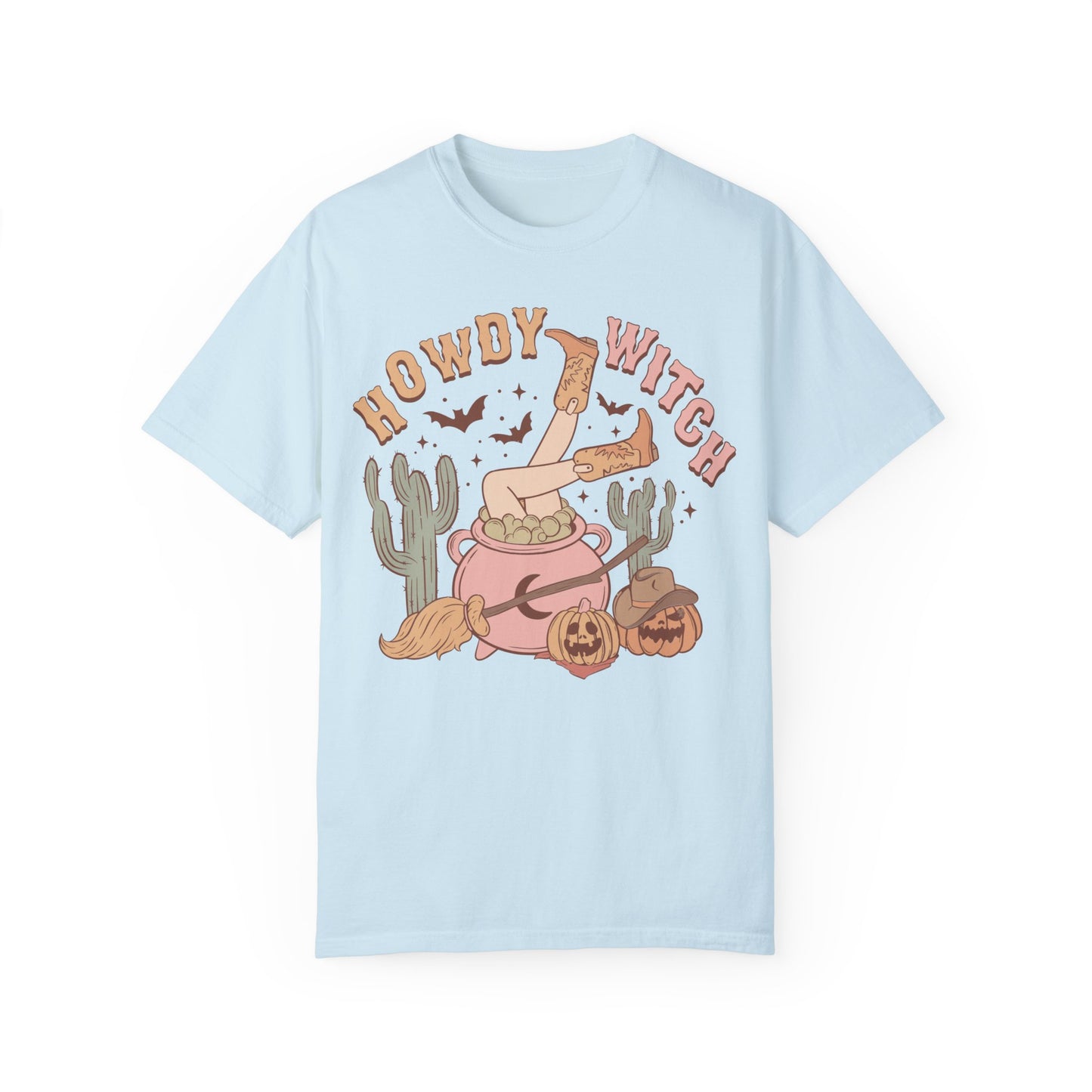 Howdy Witch Halloween Shirt | Spooky Witchy Apparel Chambray