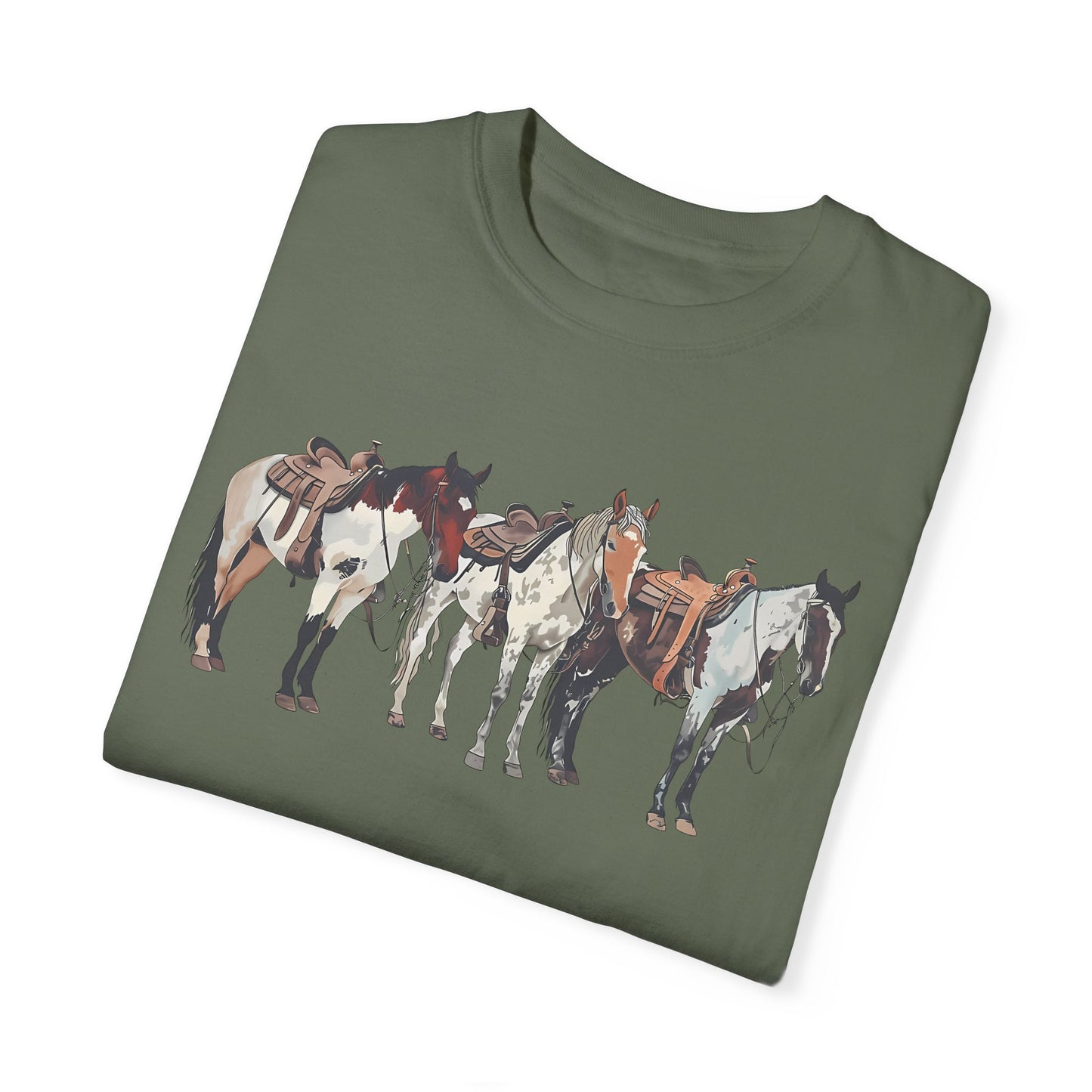 Western Horse Shirt | Cowboy Style Clothing for Horse Lovers Moss