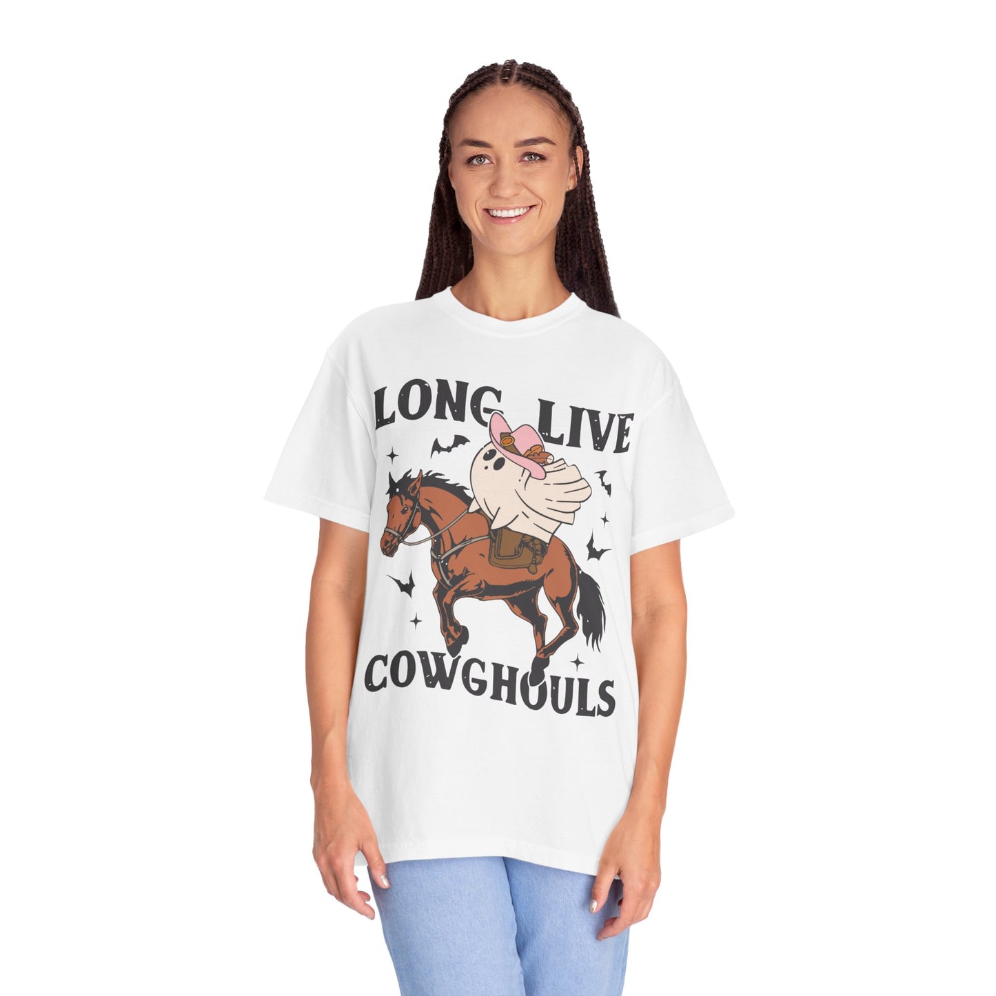 Long Live Cowghouls Western Halloween Graphic Tee Shirt