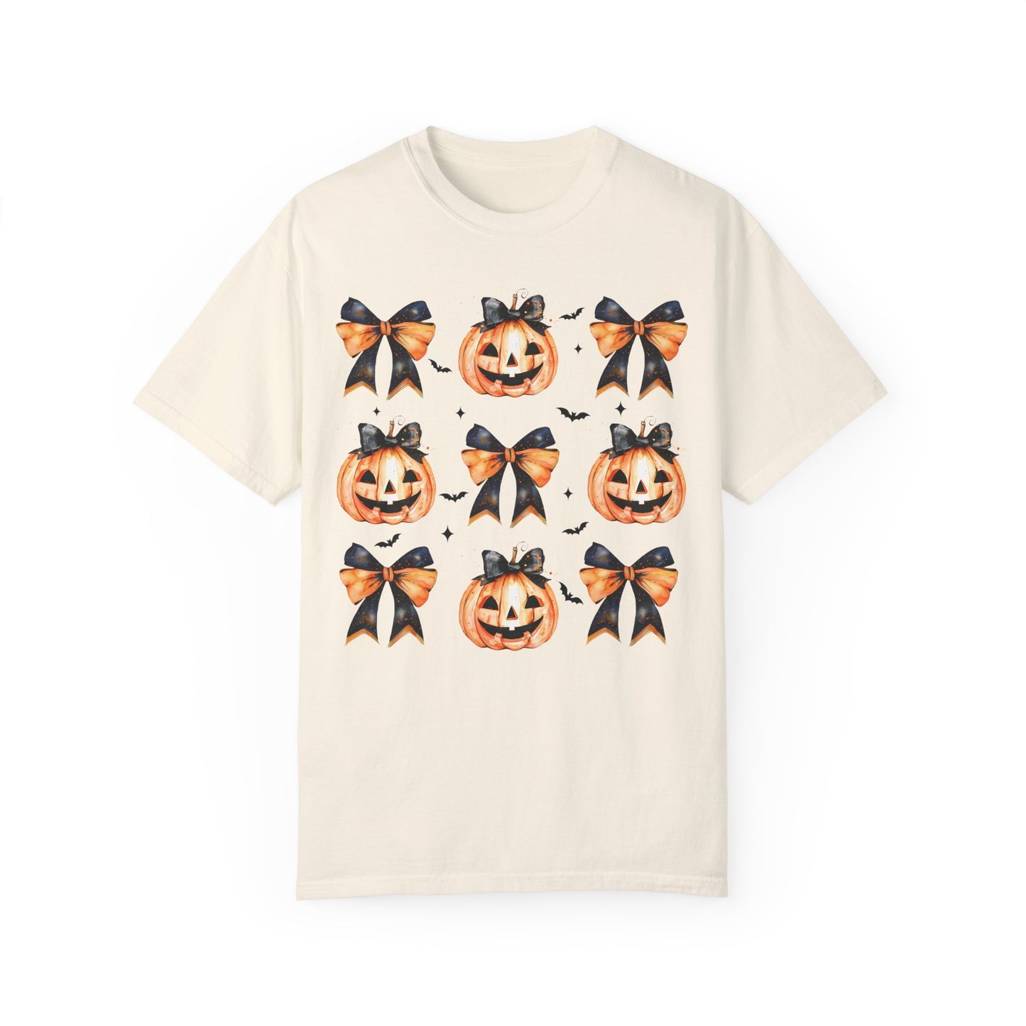 Halloween Pumpkin Coquette Bow Shirt Ivory