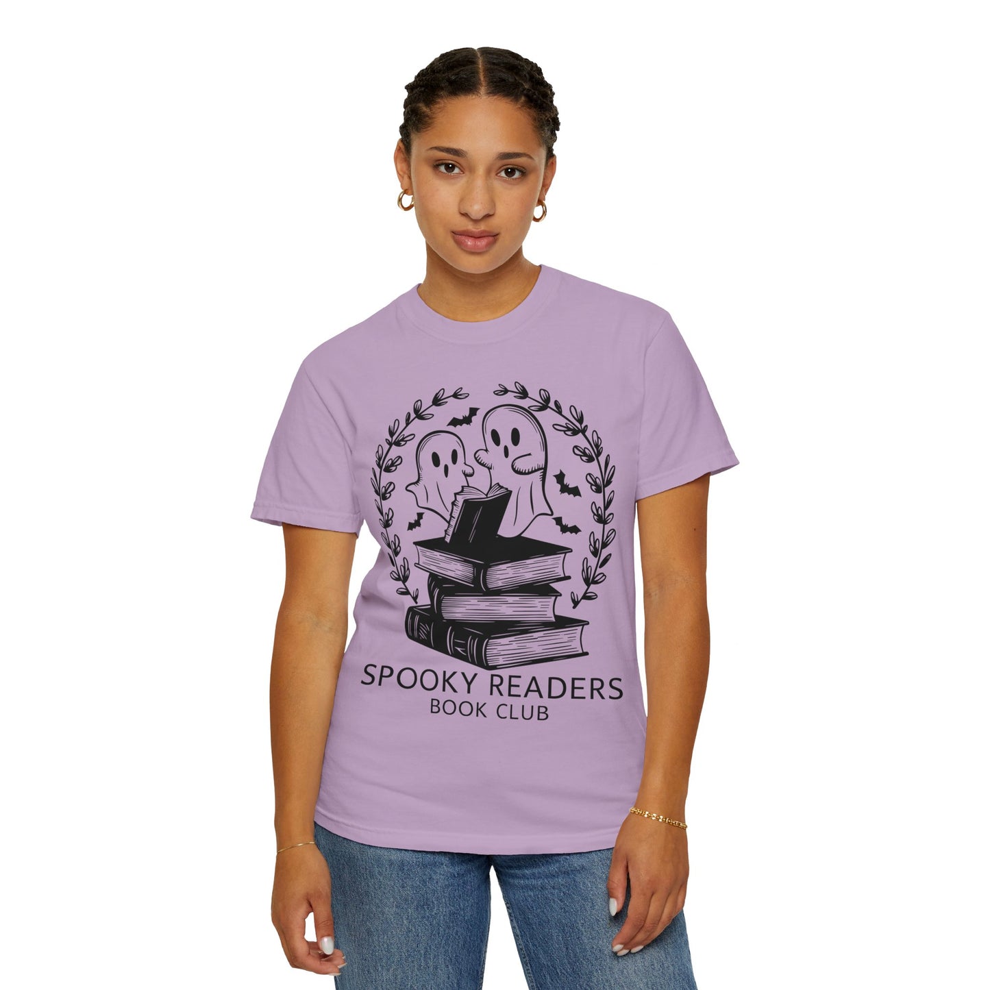 Comfort Colors Spooky Book Club Shirt, Book Ghost Shirt, Halloween Shirt