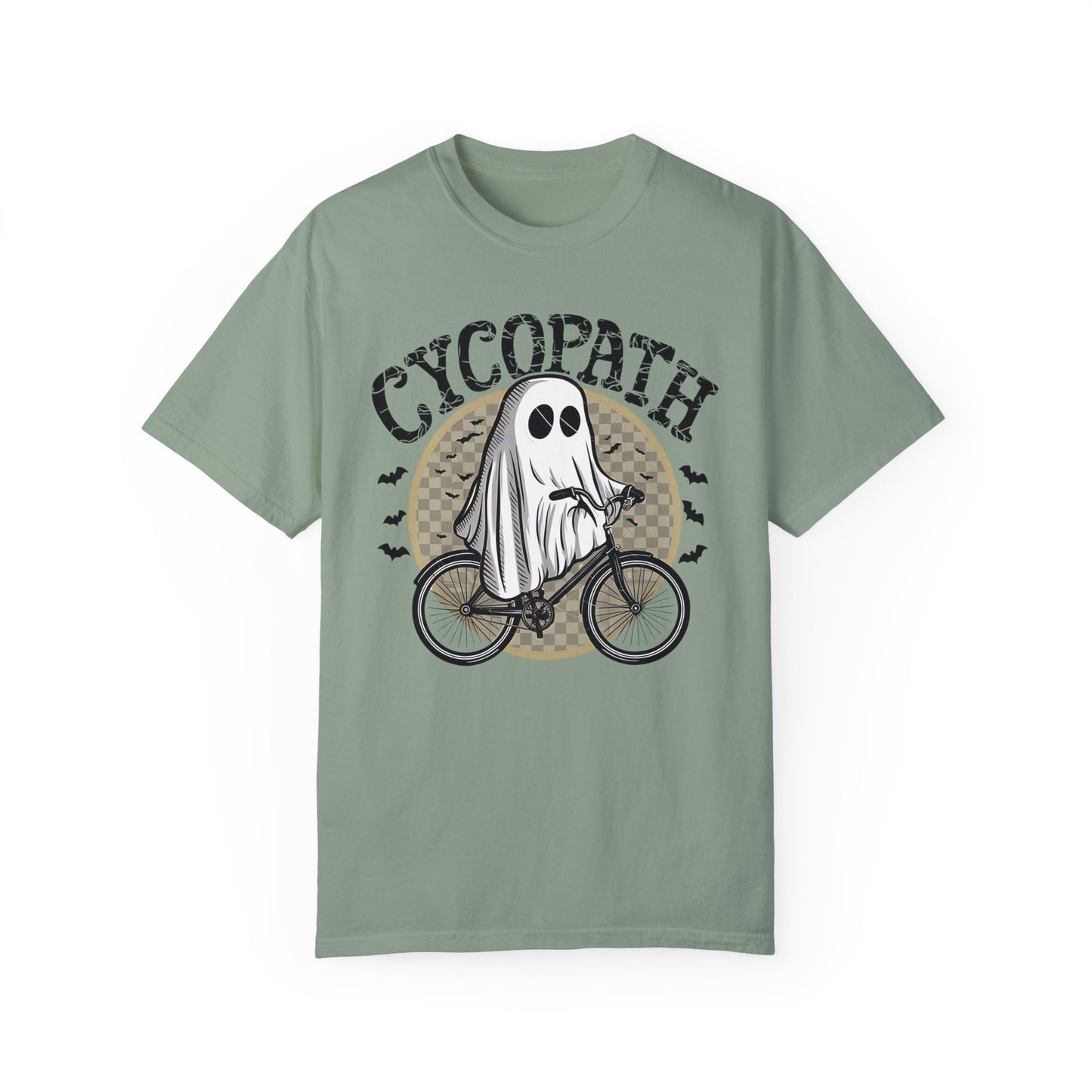 Halloween Shirts Ghost Riding Bicycle TShirt ,Cycopath, Funny Halloween Bay