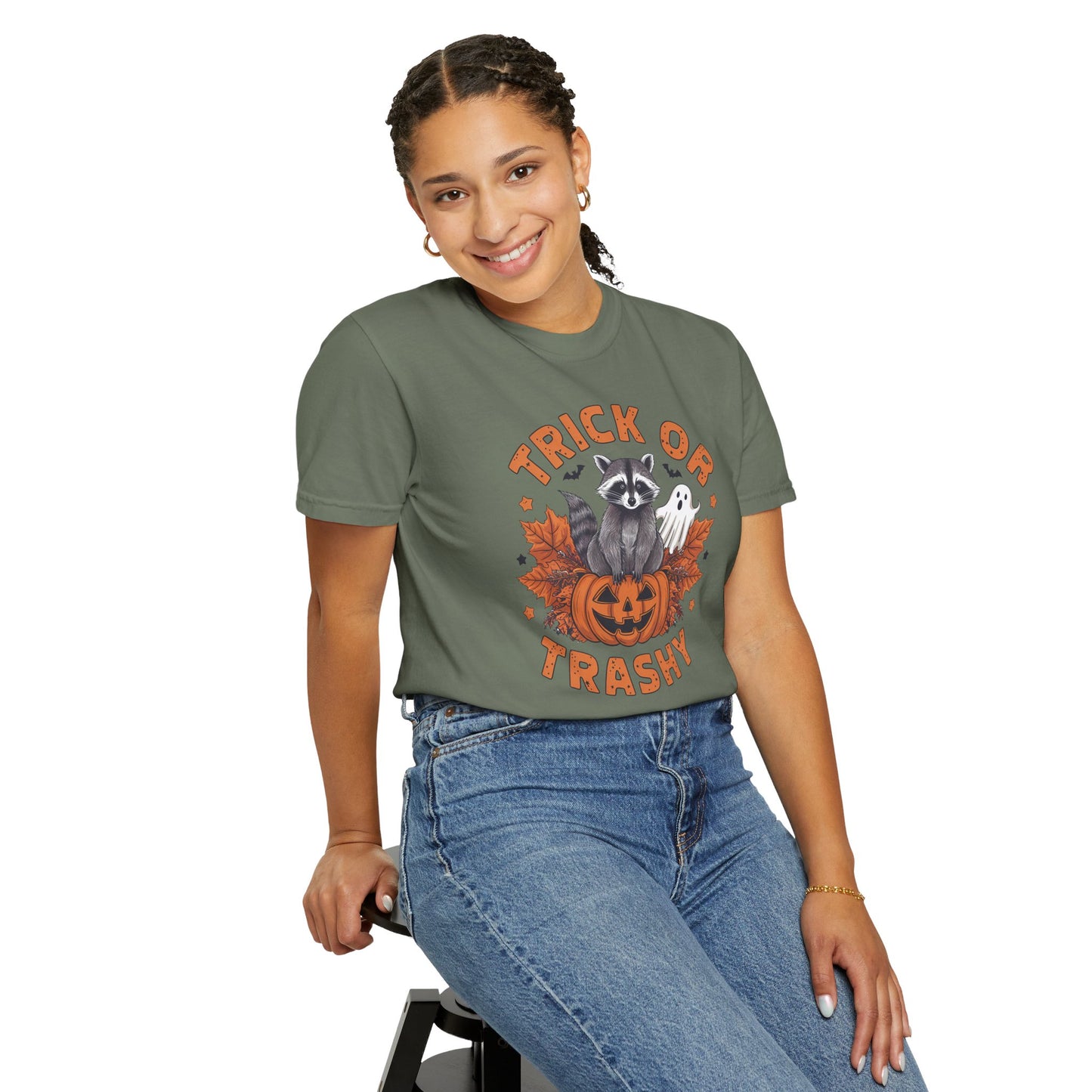Trick or Trashy Shirt - Halloween Racoon Shirt
