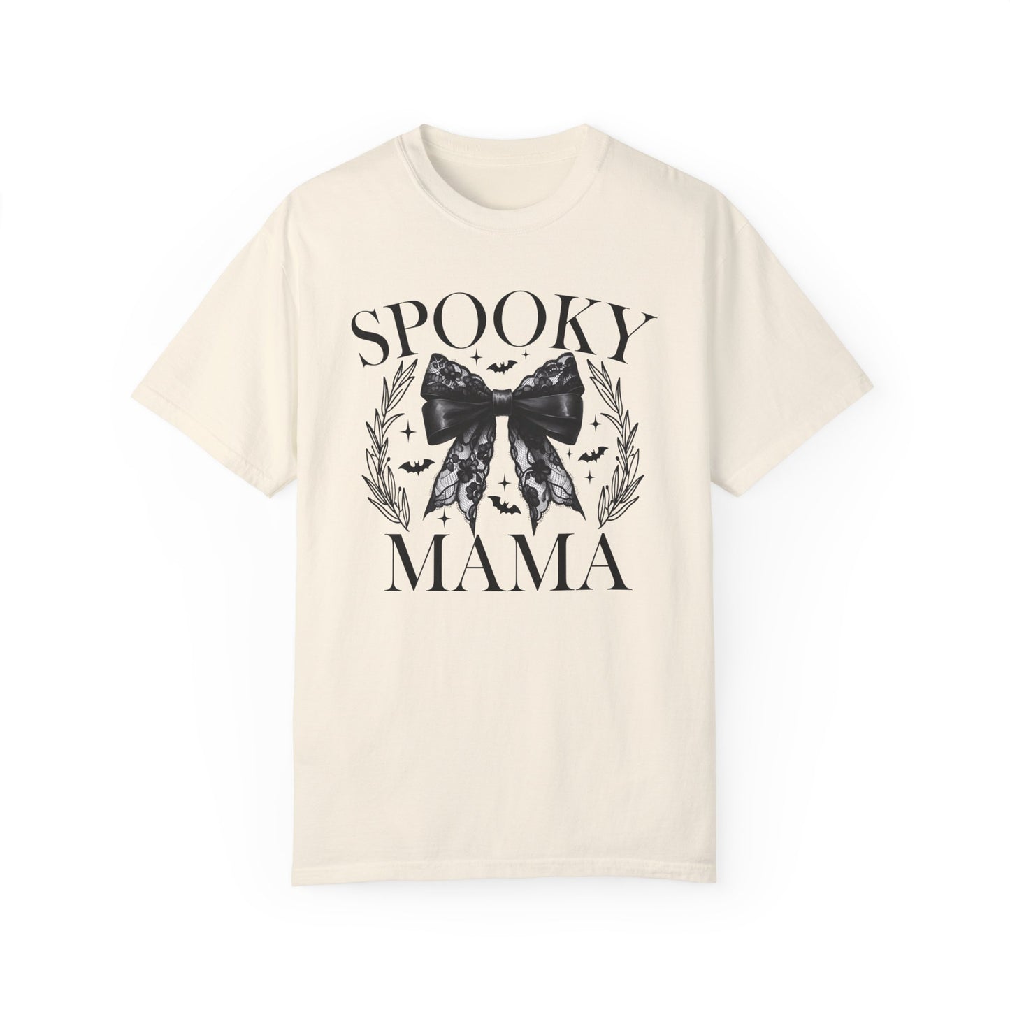 Spooky Mama Coquette Halloween Shirt Ivory
