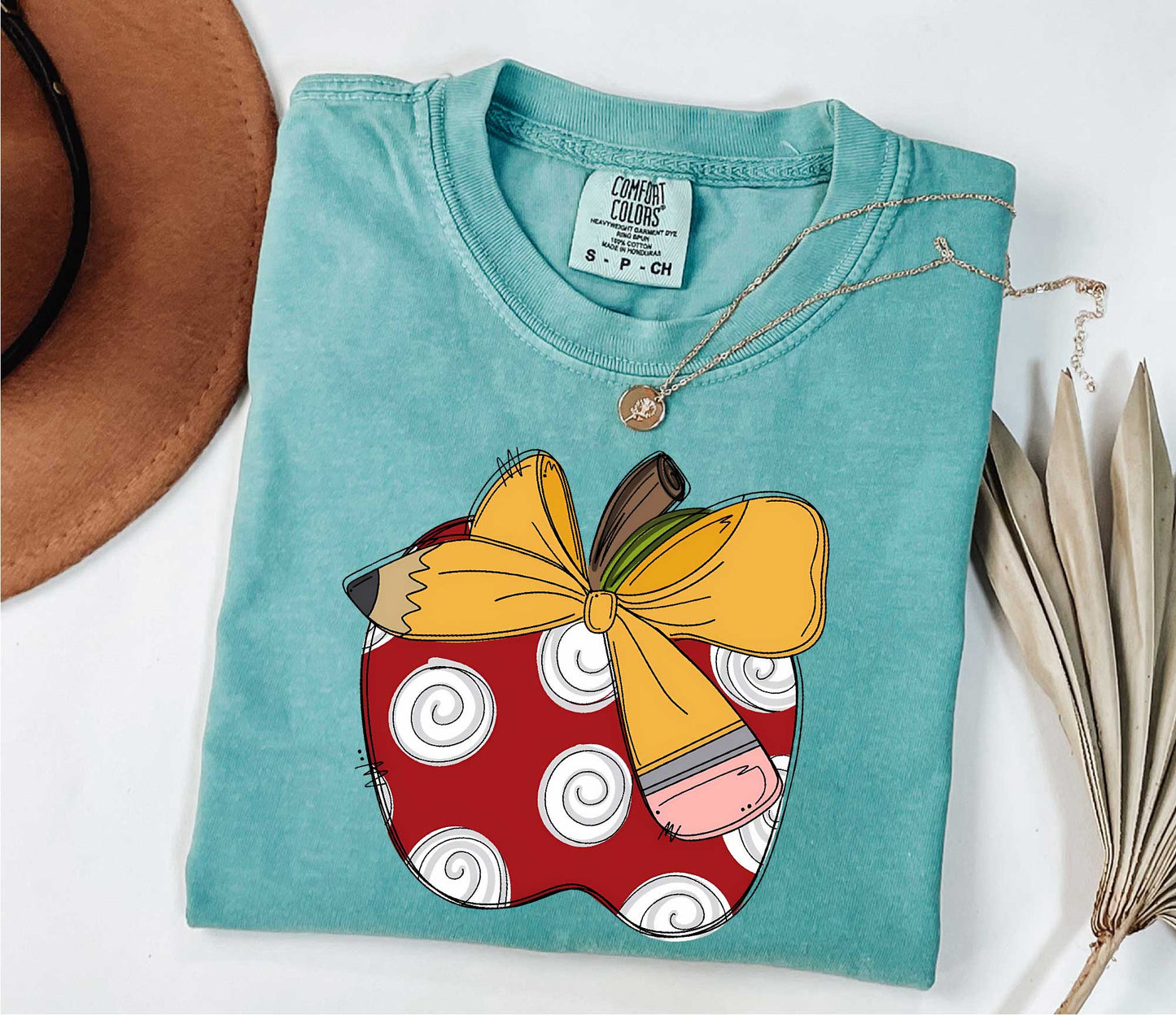 Apple Pencil Bow Teacher Shirt - Back to School Shirt