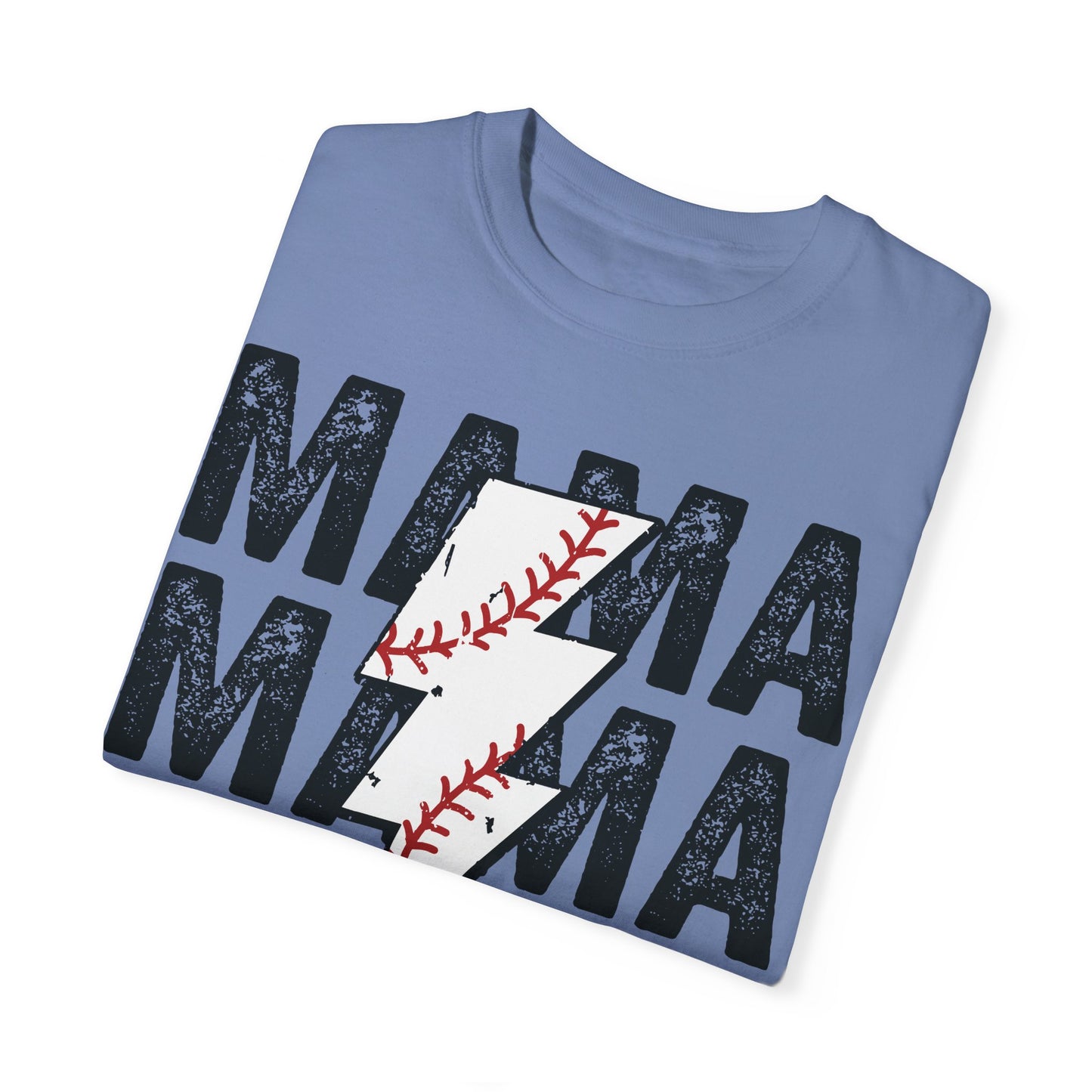 Comfort Colors Baseball Mama Shirt Washed Denim