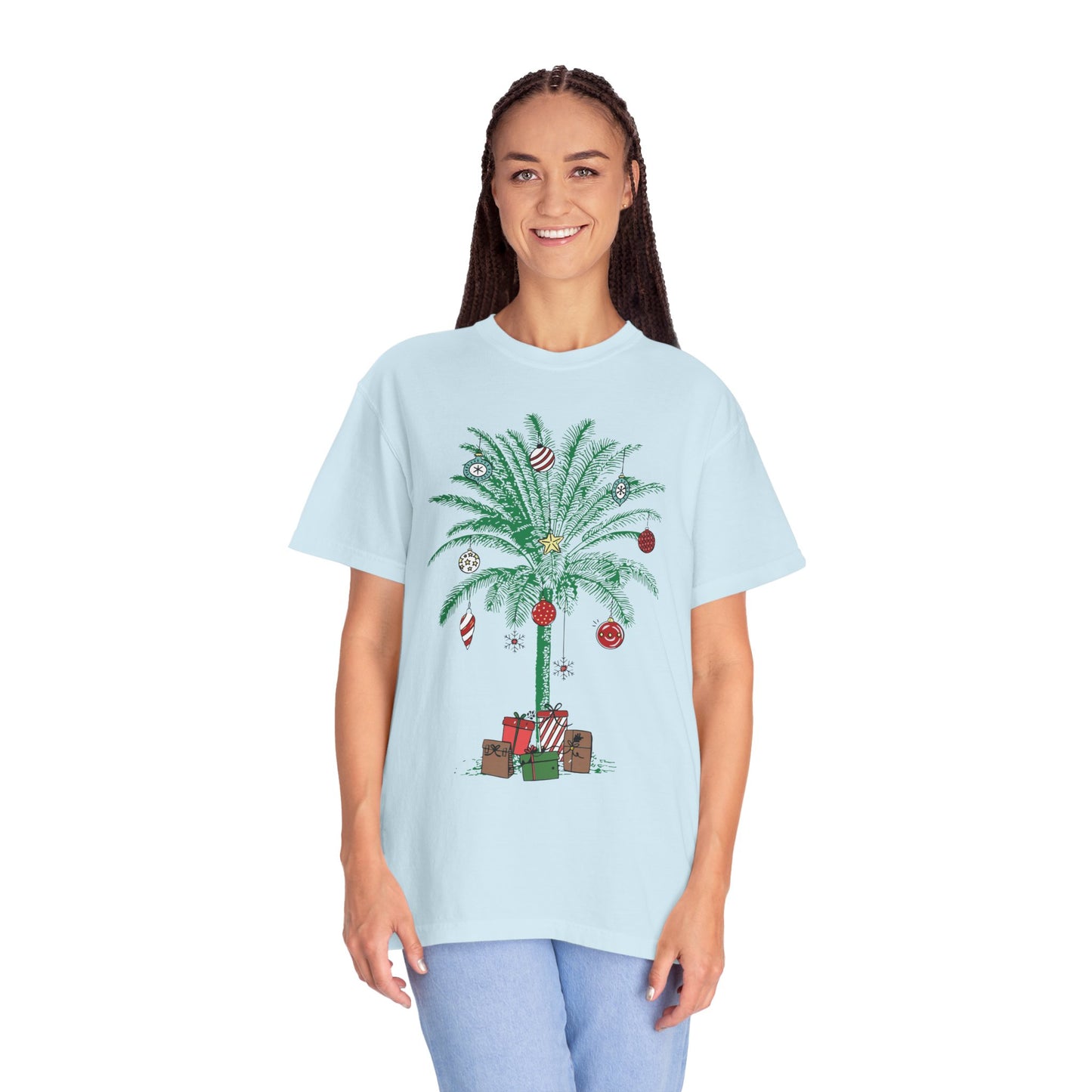 Christmas Palm Tree Shirt - Beach Aloha Xmas Tee