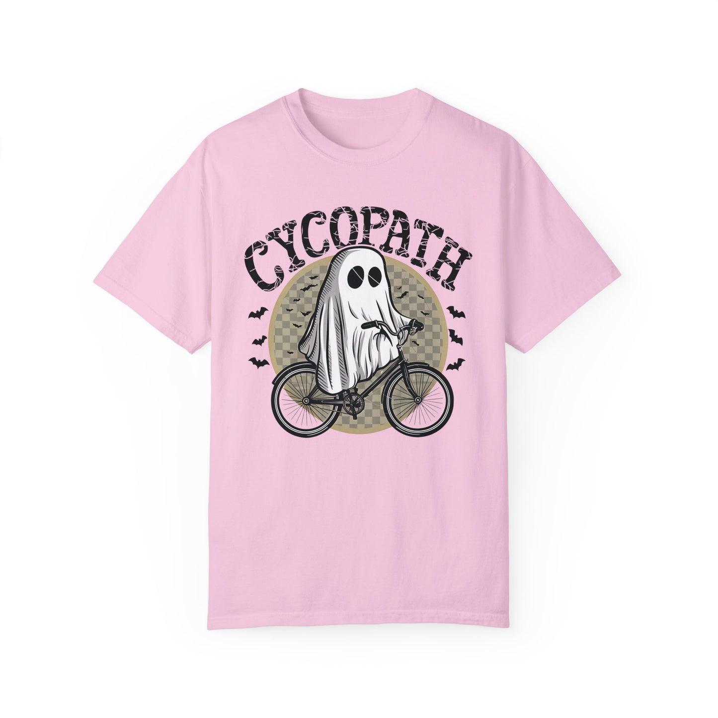 Halloween Shirts Ghost Riding Bicycle TShirt ,Cycopath, Funny Halloween Blossom