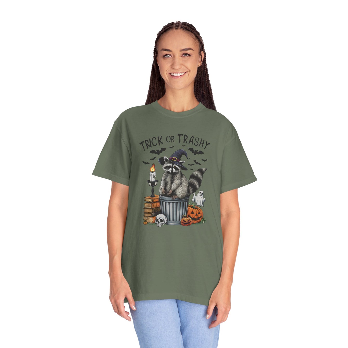 Trick or Trashy Raccoon Vintage Graphic T-shirt