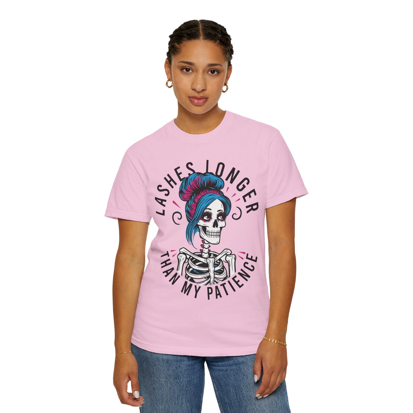 Lashes Longer than my Patience Skeleton Unisex Shirt