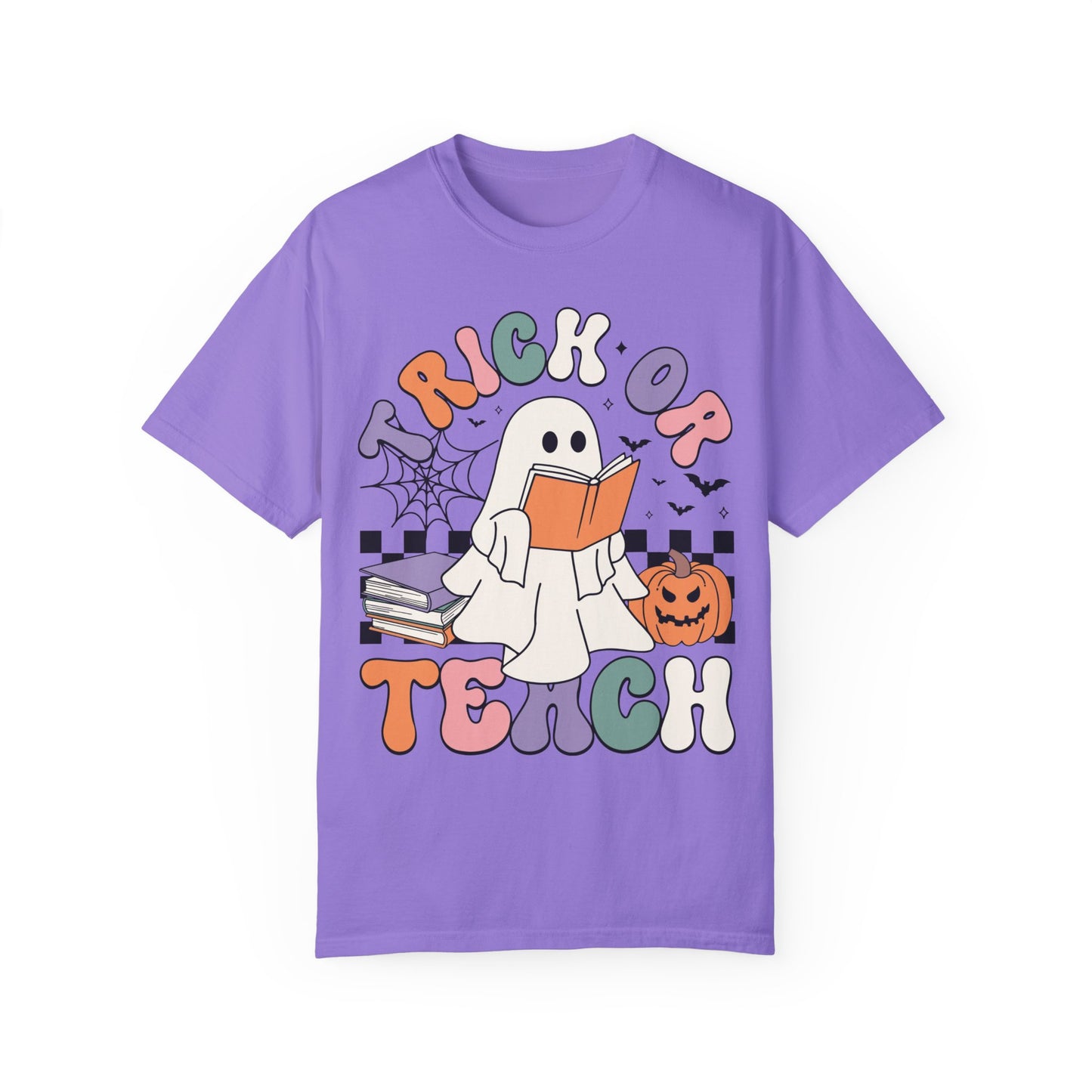 Comfort Colors Teacher Halloween Shirt - Trick or Teach Shirt Violet