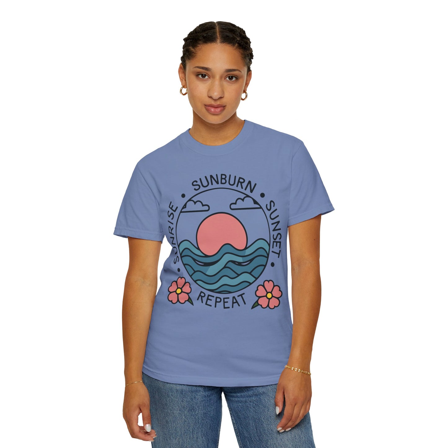 Retro Summer Shirt Sunrise Sunburn Sunset Repeat Shirt