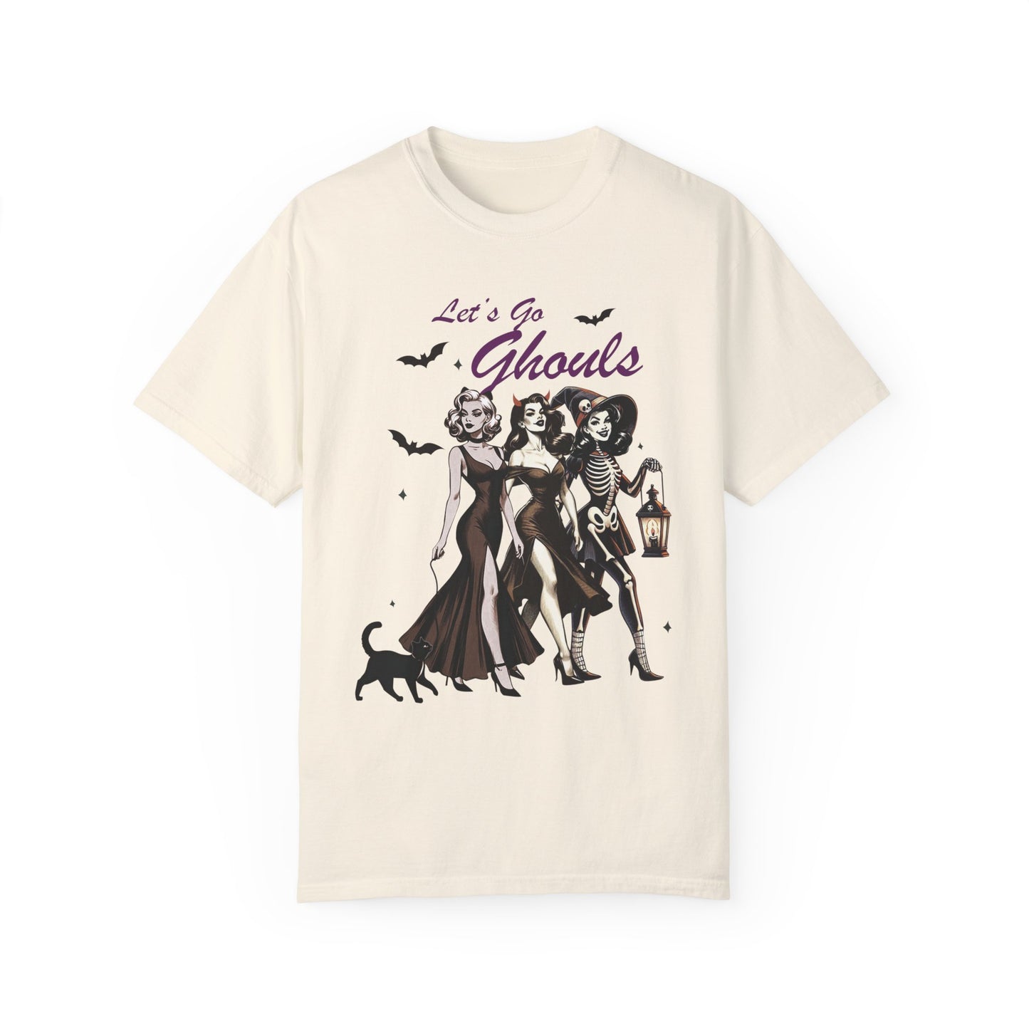 Halloween Witch Let's Go Ghouls Shirt Ivory