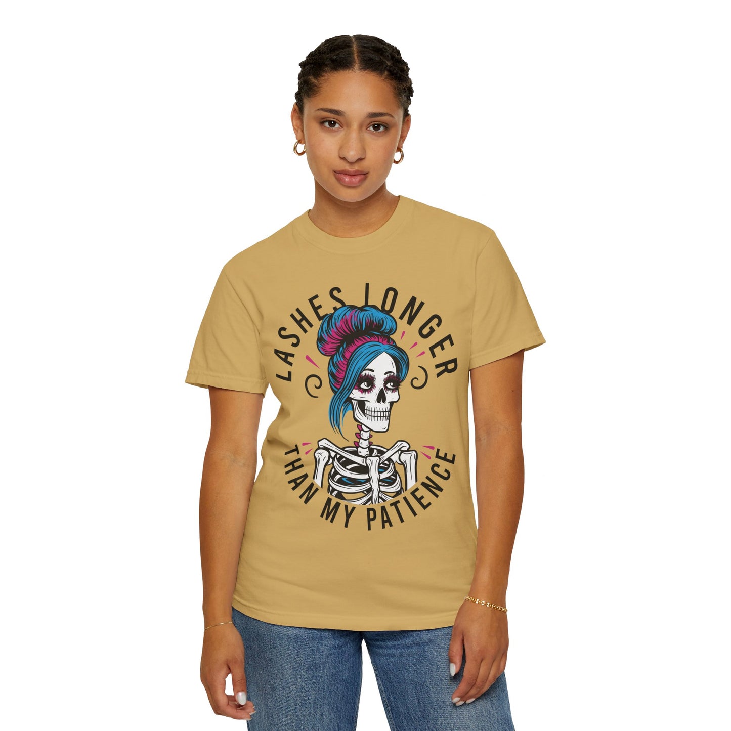 Lashes Longer than my Patience Skeleton Unisex Shirt