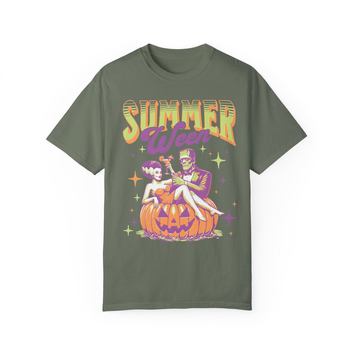 Summer Ween Funny Monster Beach Party Shirt Moss