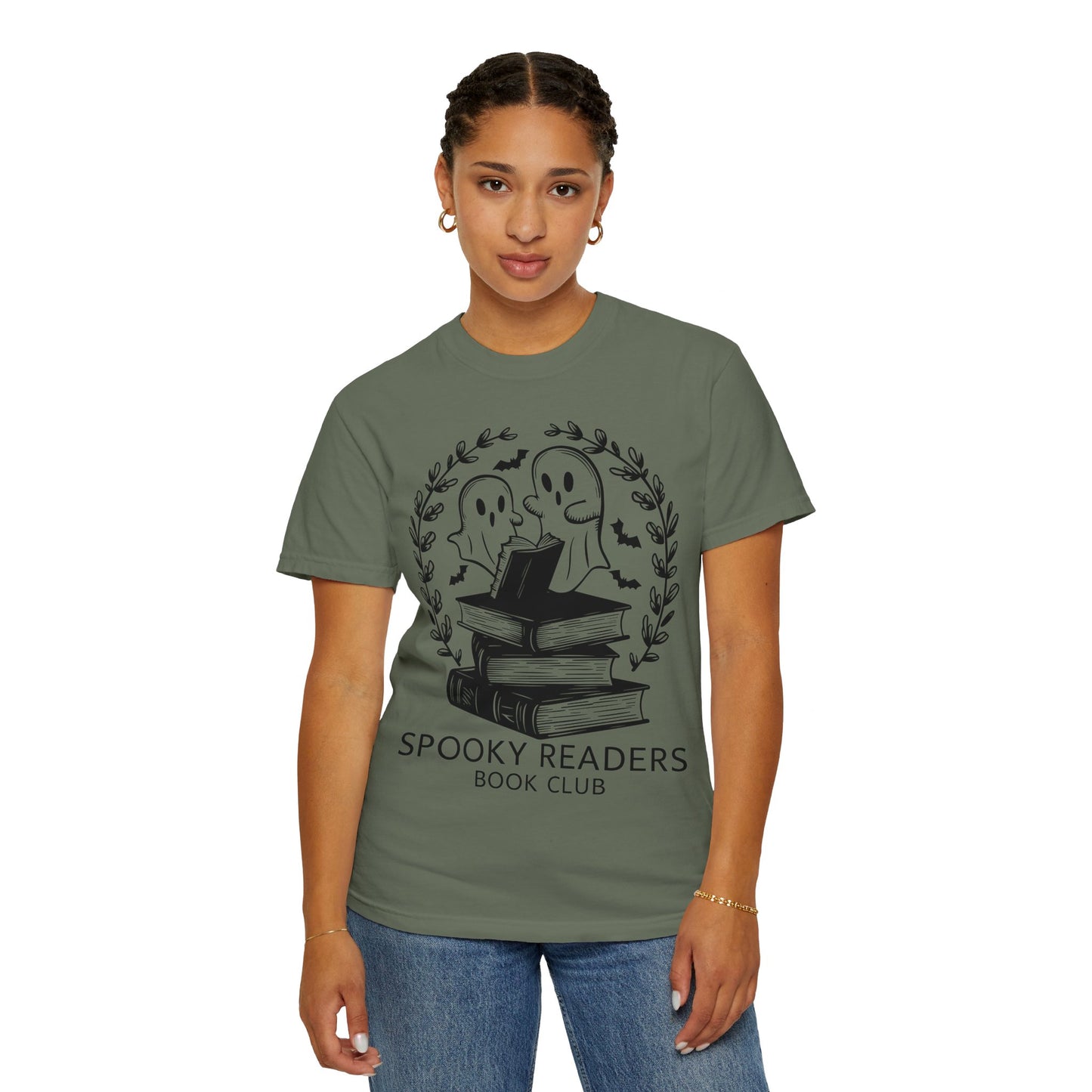 Comfort Colors Spooky Book Club Shirt, Book Ghost Shirt, Halloween Shirt