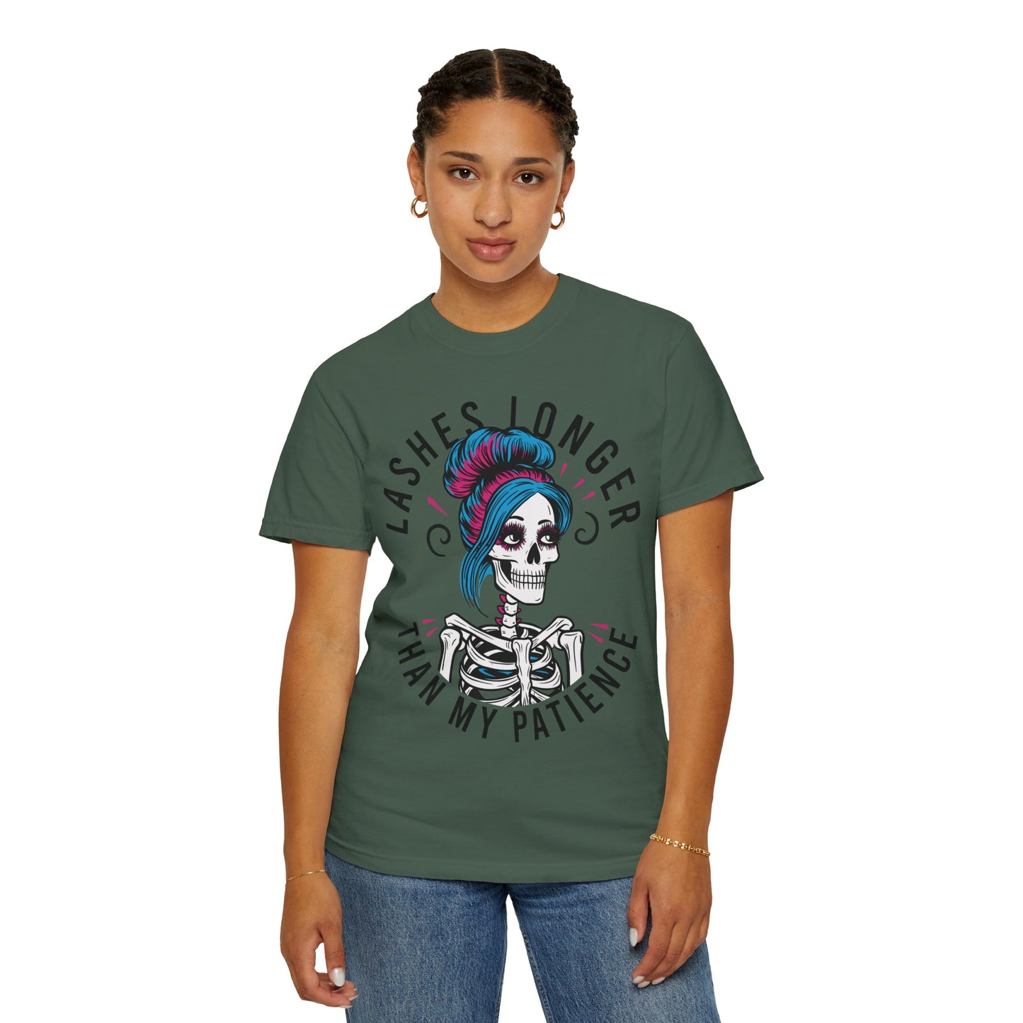 Lashes Longer than my Patience Skeleton Unisex Shirt