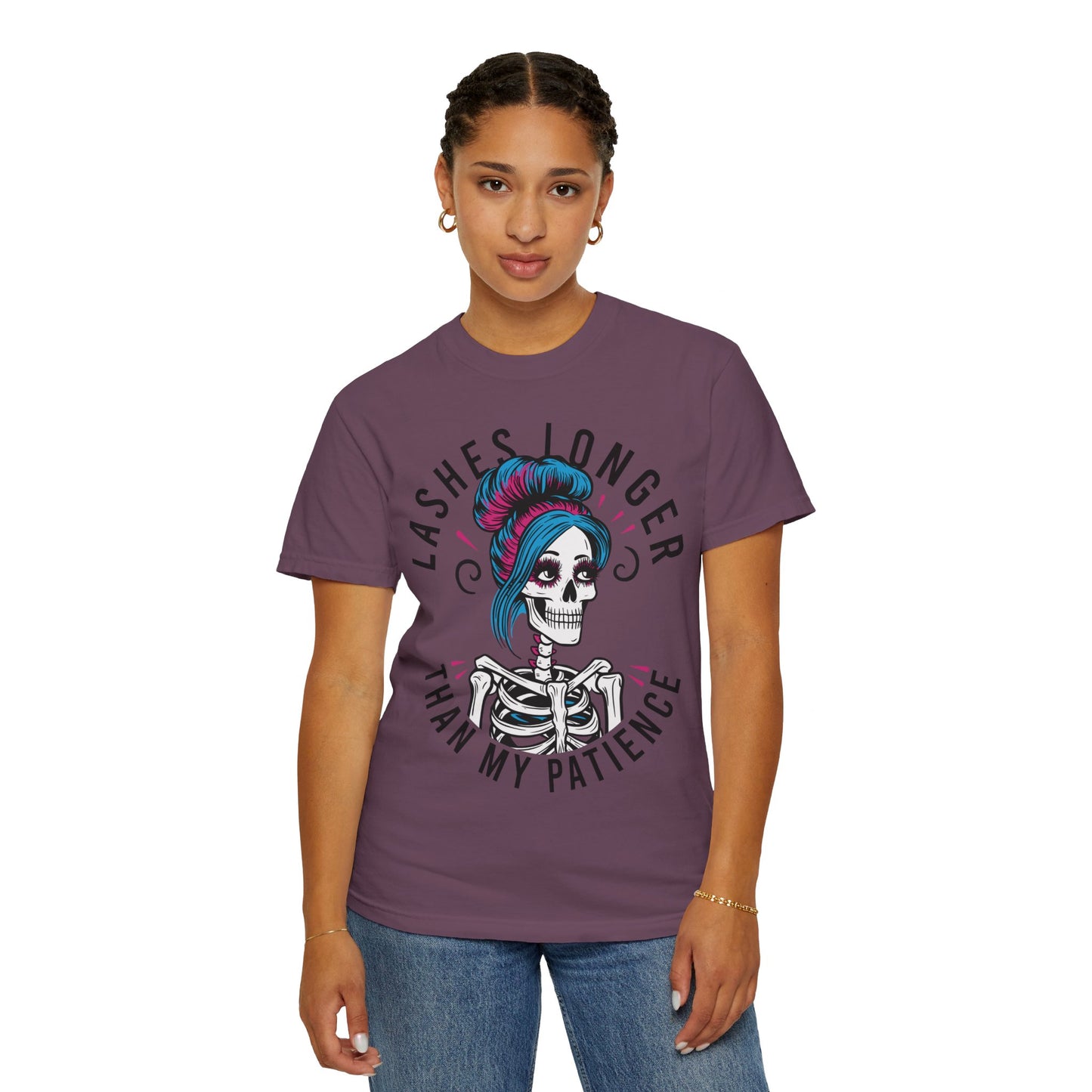 Lashes Longer than my Patience Skeleton Unisex Shirt
