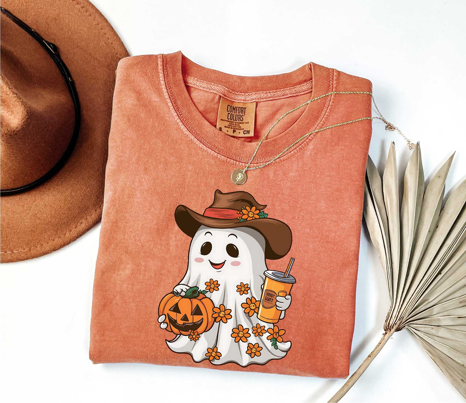 Comfort Colors Ghost Cowboy Western Halloween Shirt
