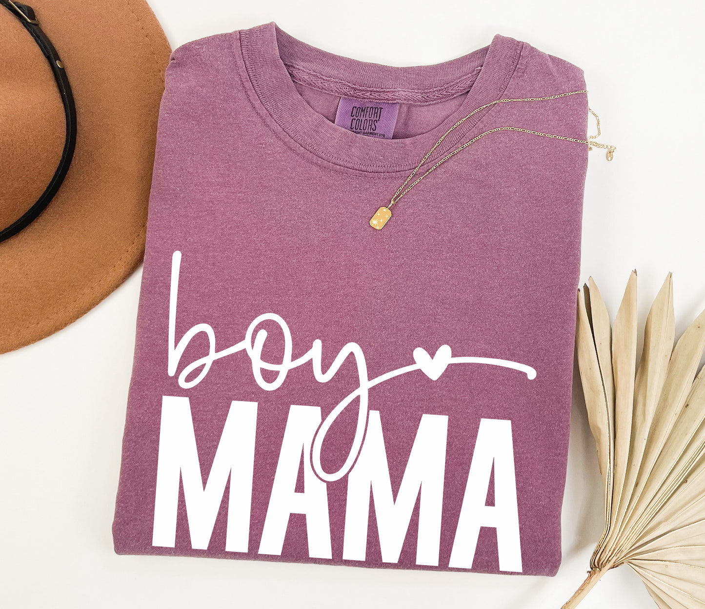Boy Mama Comfort Colors Graphic T-Shirt - Casual Family Statement Tee