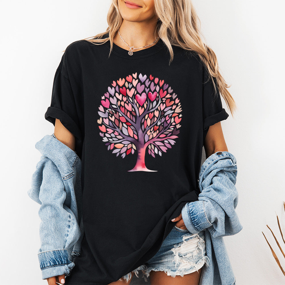 Heart Tree Comfort Colors Graphic T-Shirt - Love Nature Design