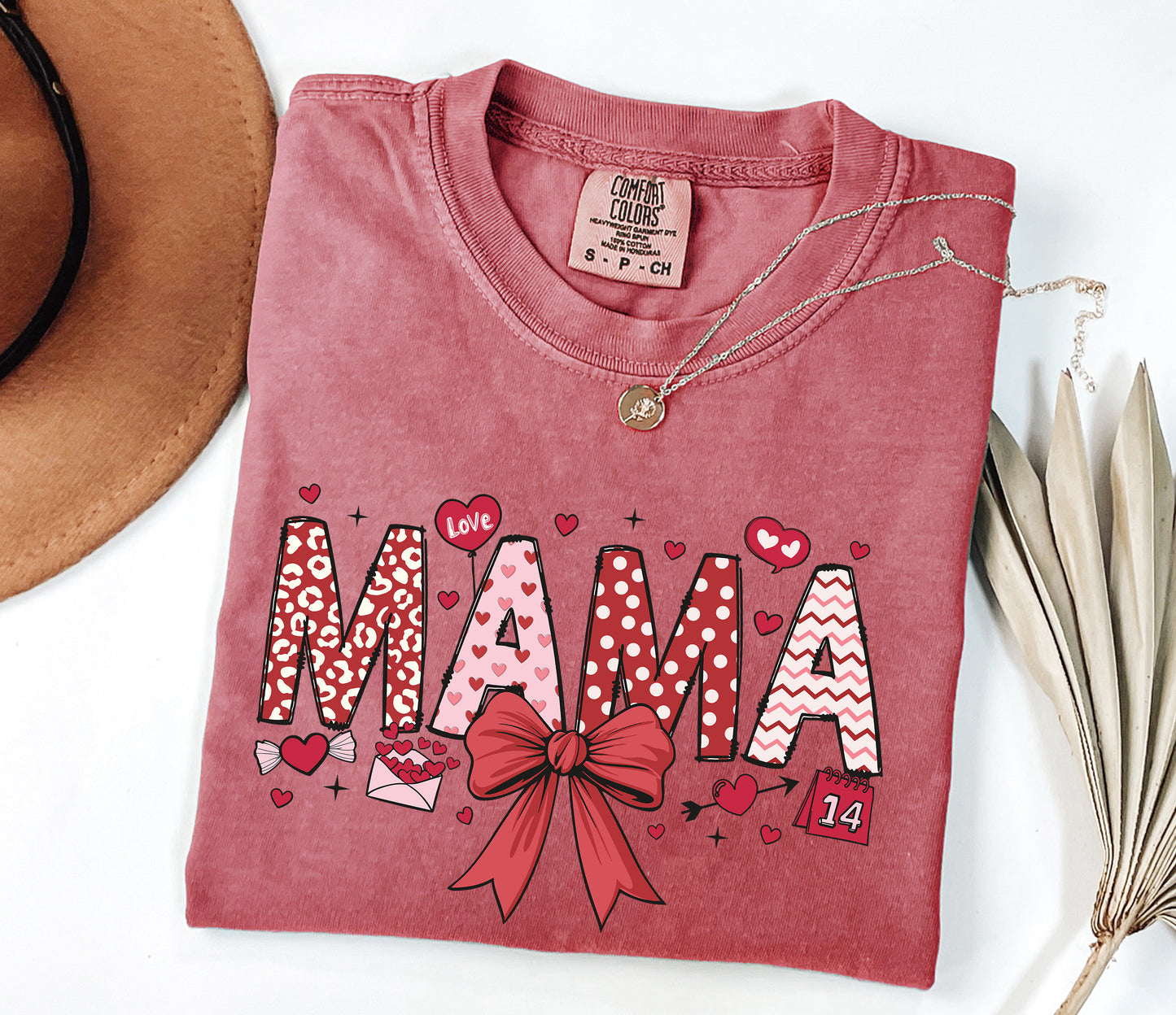 Valentine's Mama Comfort Colors T-Shirt - Cute Graphic Tee for Moms
