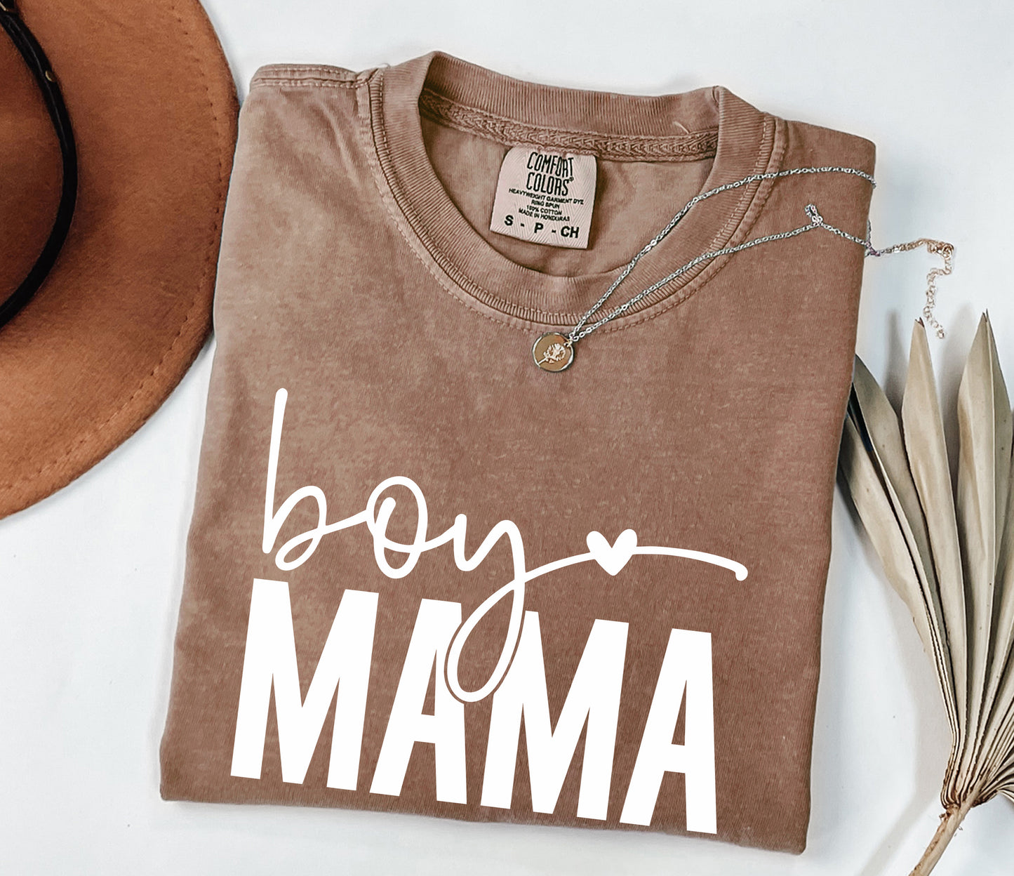 Boy Mama Comfort Colors Graphic T-Shirt - Casual Family Statement Tee