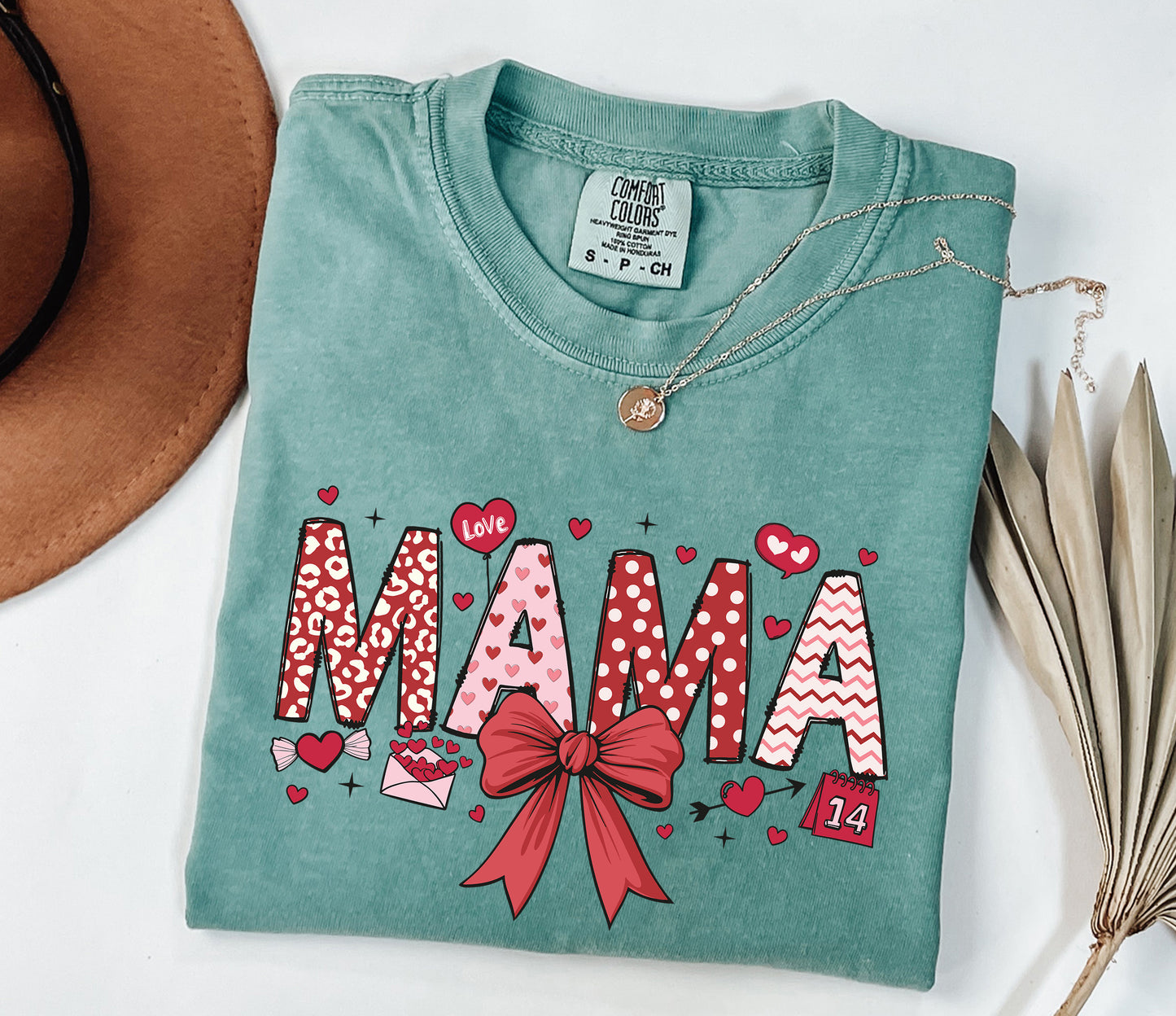 Valentine's Mama Comfort Colors T-Shirt - Cute Graphic Tee for Moms