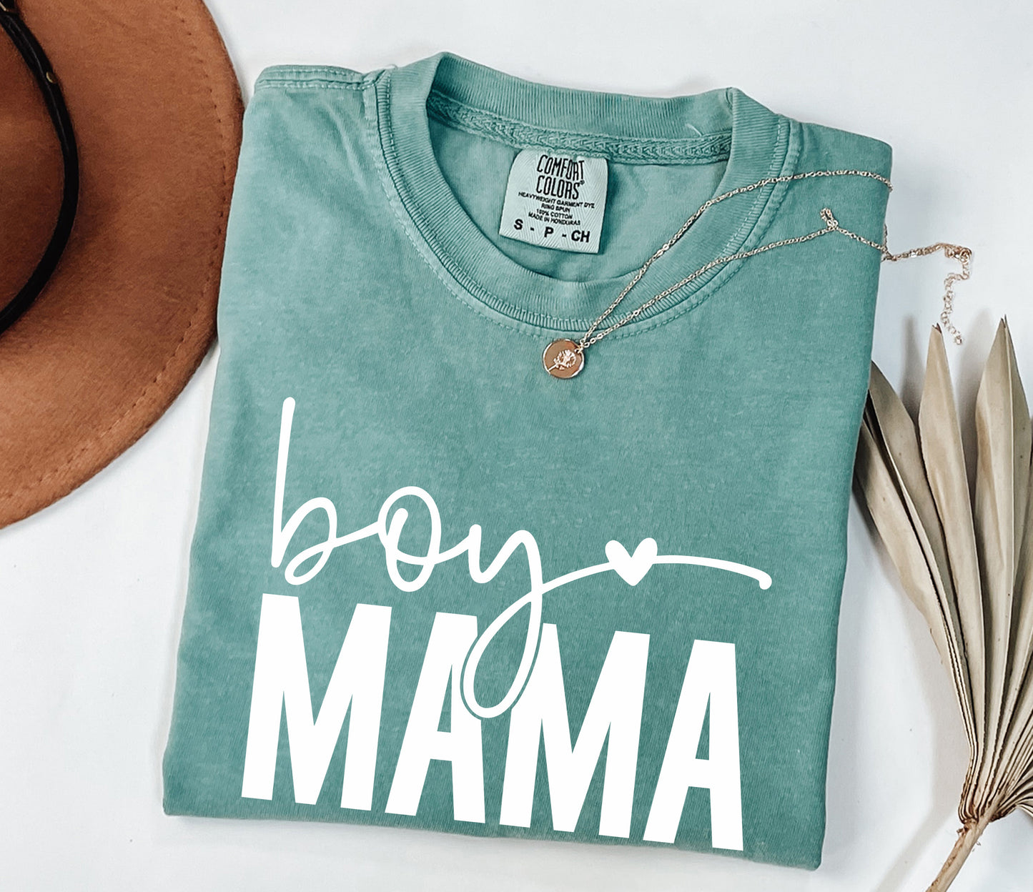 Boy Mama Comfort Colors Graphic T-Shirt - Casual Family Statement Tee