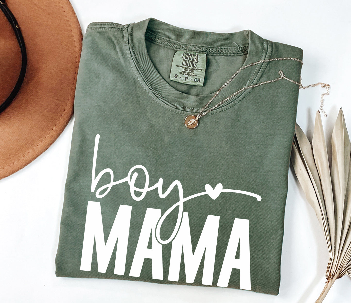 Boy Mama Comfort Colors Graphic T-Shirt - Casual Family Statement Tee