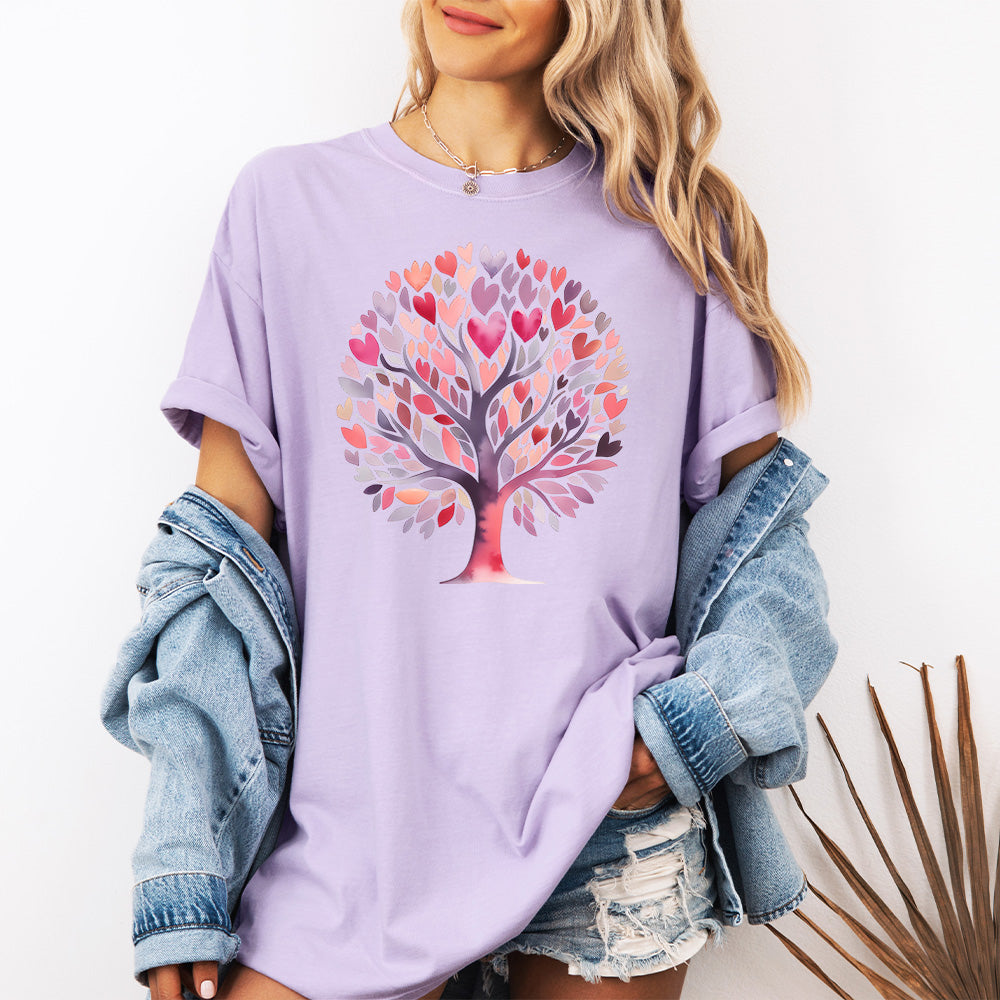 Heart Tree Comfort Colors Graphic T-Shirt - Love Nature Design