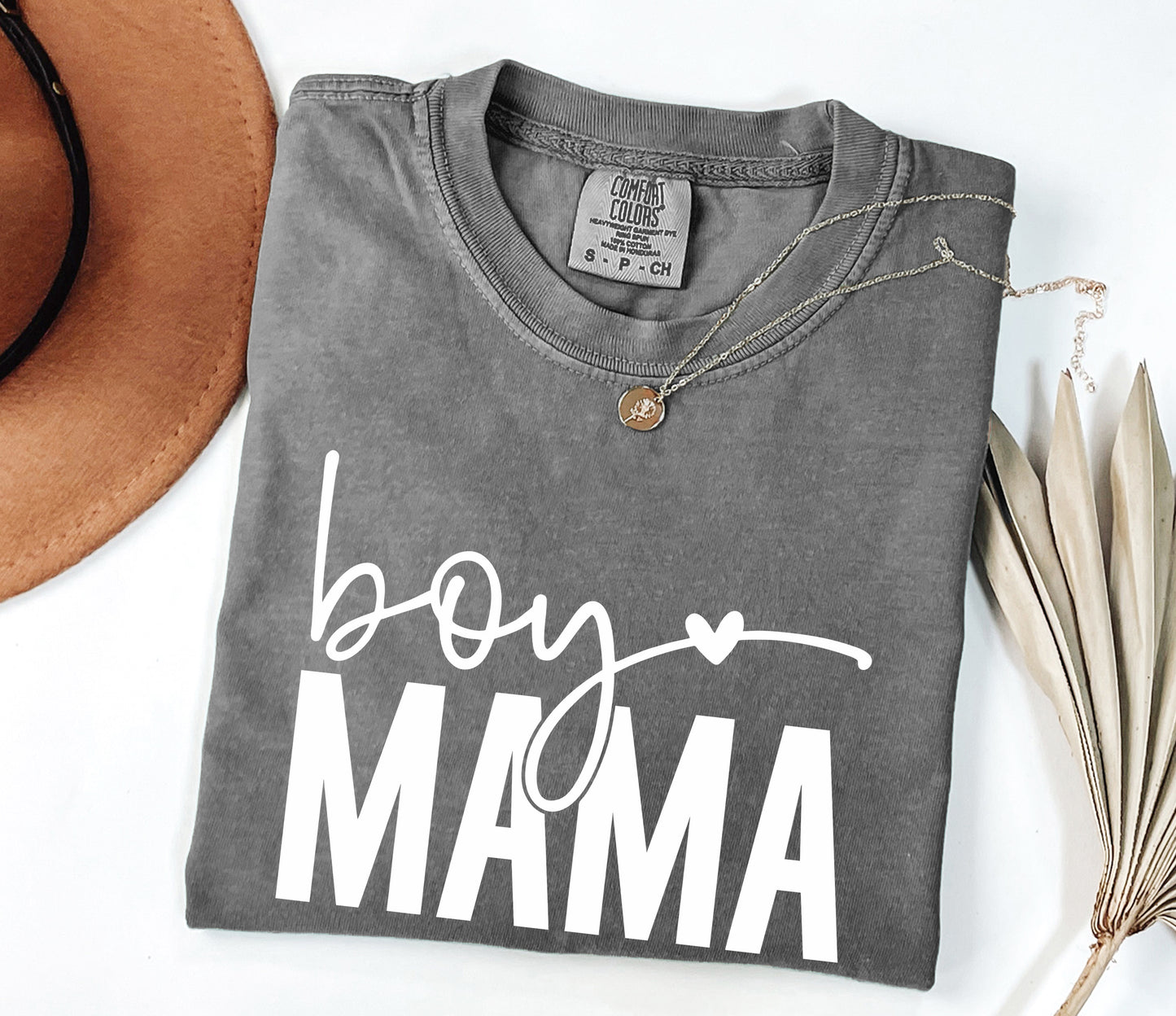 Boy Mama Comfort Colors Graphic T-Shirt - Casual Family Statement Tee
