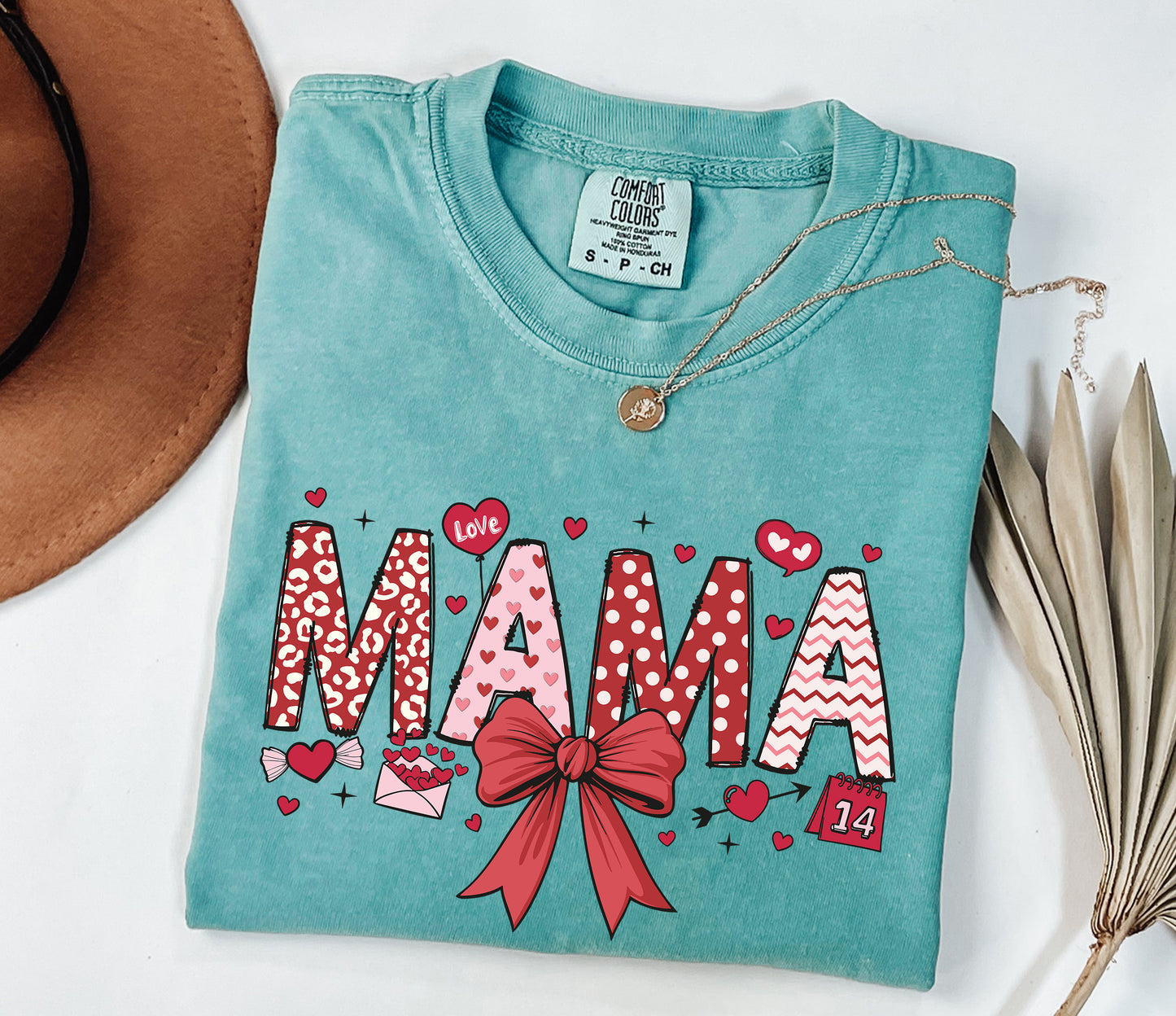 Valentine's Mama Comfort Colors T-Shirt - Cute Graphic Tee for Moms