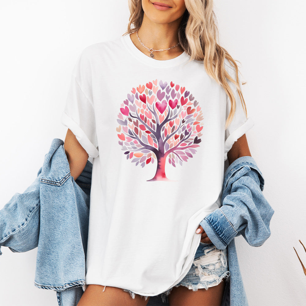 Heart Tree Comfort Colors Graphic T-Shirt - Love Nature Design