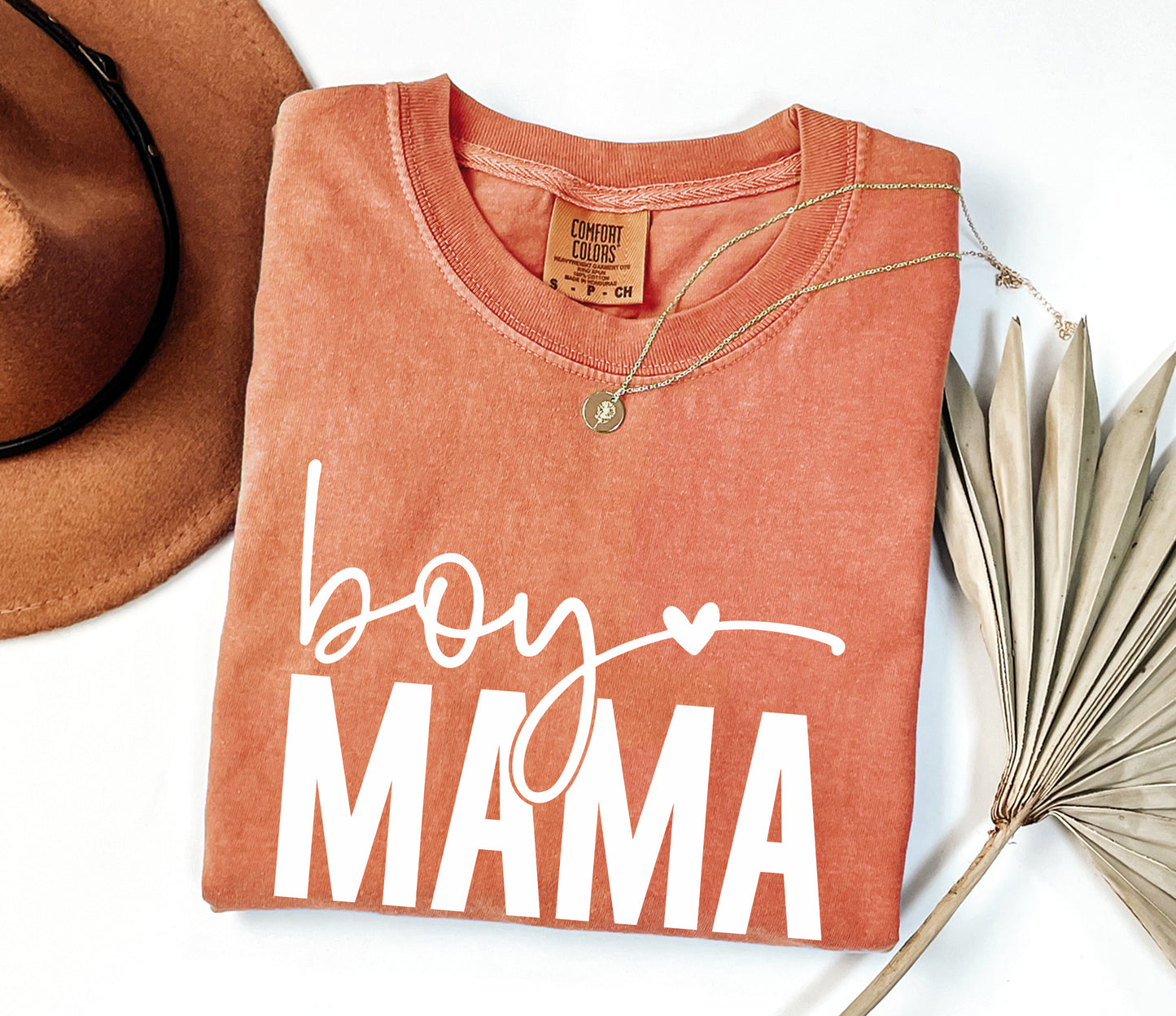 Boy Mama Comfort Colors Graphic T-Shirt - Casual Family Statement Tee