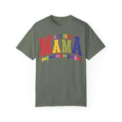 Comfort Colors Autism Mama Shirt Moss