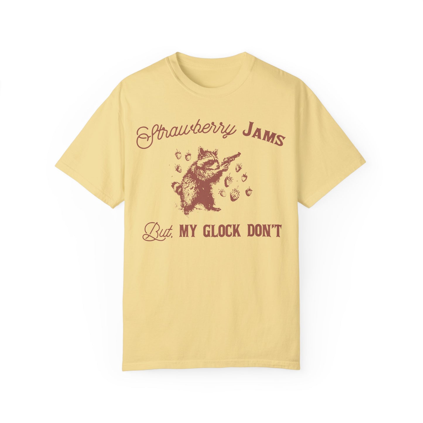 Strawberry Jam But My Glock Don't Funny Meme Shirt | Humorous Graphic Tee Butter