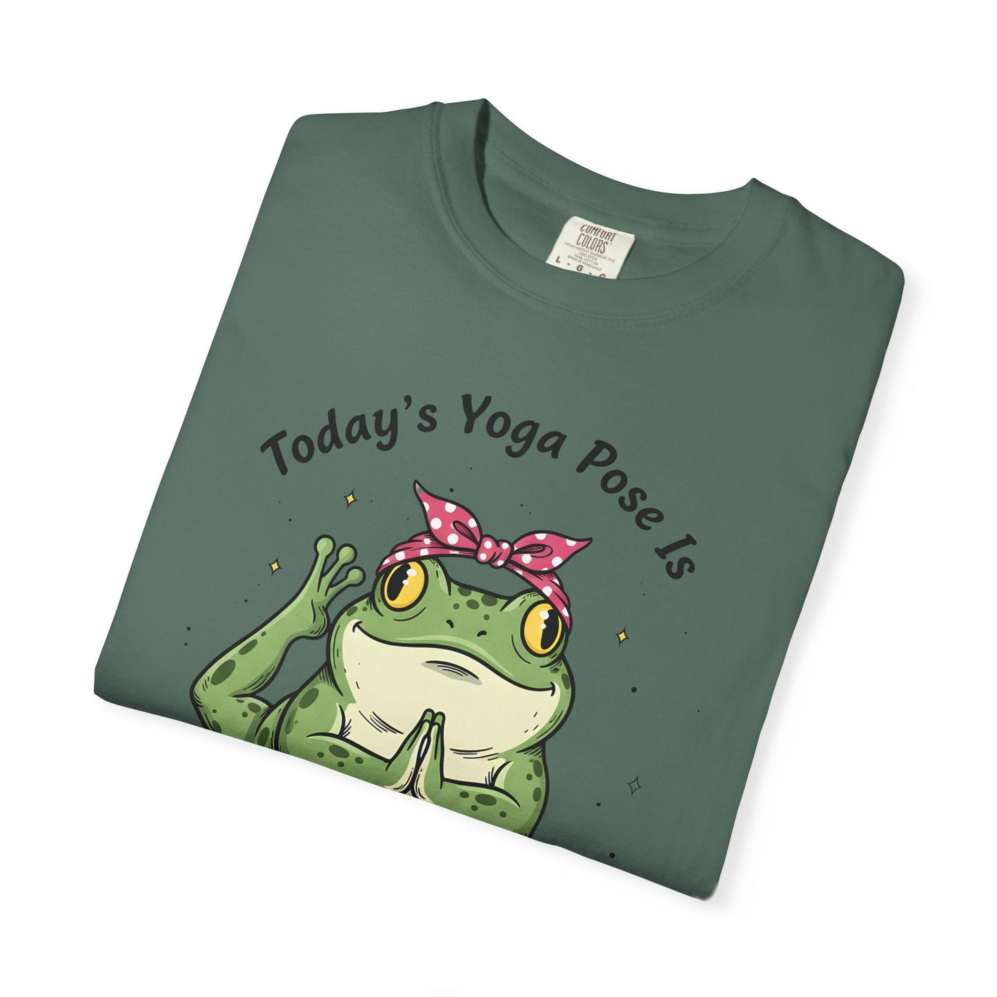 Today's Yoga Pose Is Downward Spiral Frog T-Shirt - Mental Health Humor - Unisex Comfort Colors T-shirt