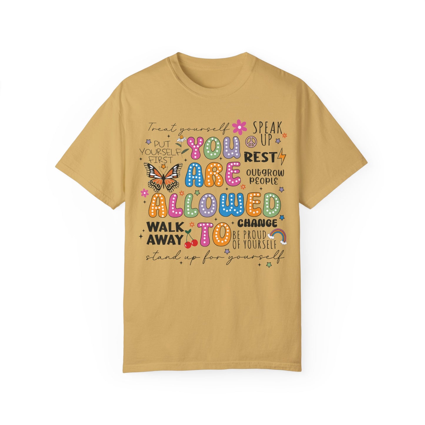 Motivational Mama Shirt | Uplifting Mom Apparel Mustard