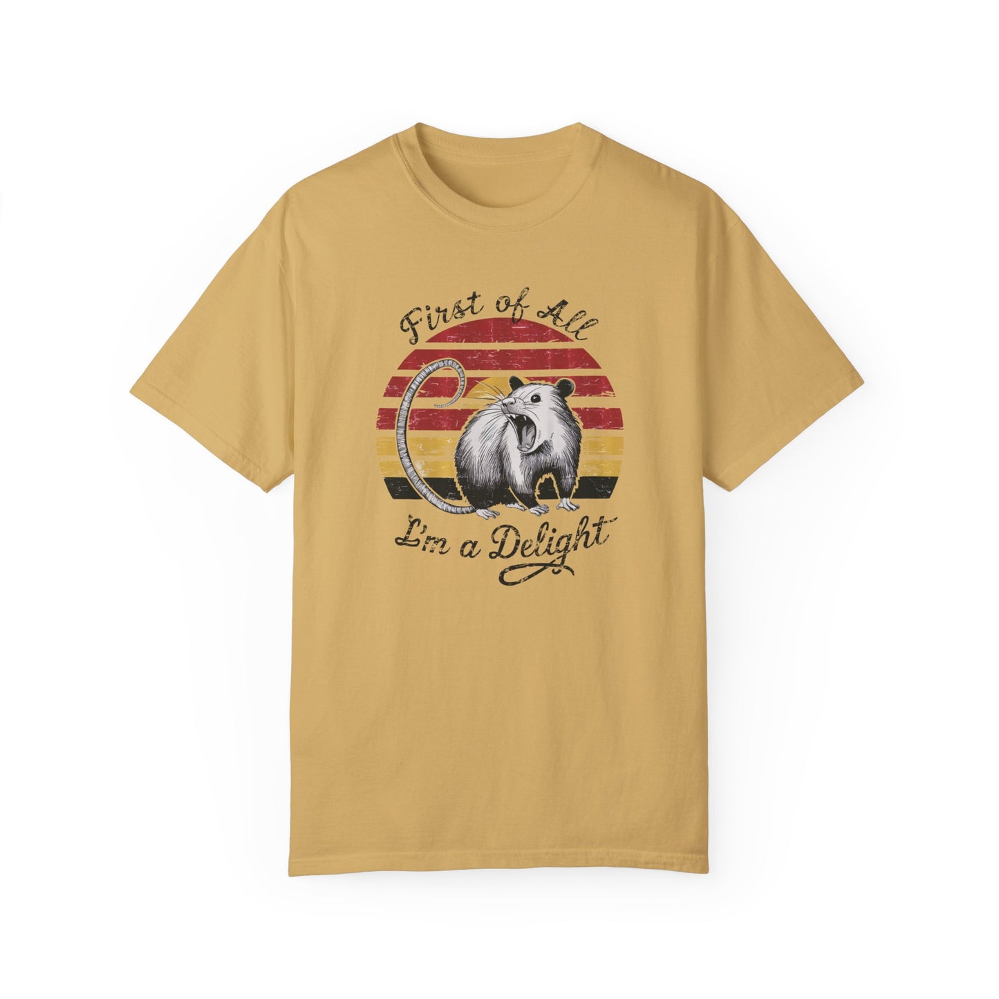 Funny Opossum Shirts Angry Opossum TShirt Mustard