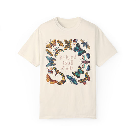 Be Kind To All Kinds Retro Graphic T Shirt Ivory