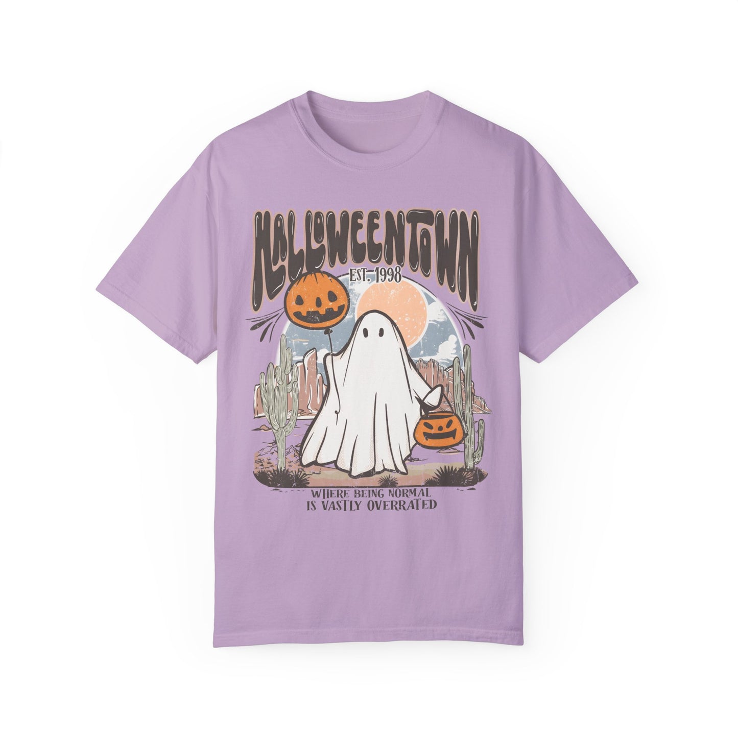 Halloweentown Est 1998 Ghost Pumpkin Shirt Orchid