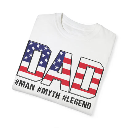 Dad The Man The Myth The Legend Shirt, Fathers Day T-shirt, Legend Dad Shirt, Gift For Dad, Dad Gift Ideas White