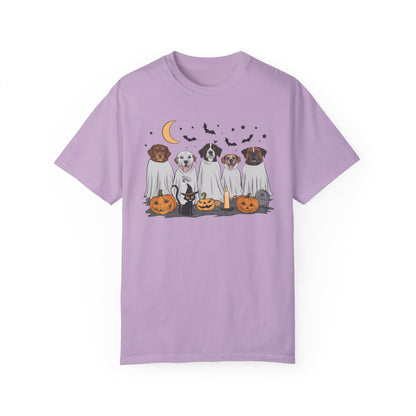 Halloween Ghost Dogs Tee Orchid